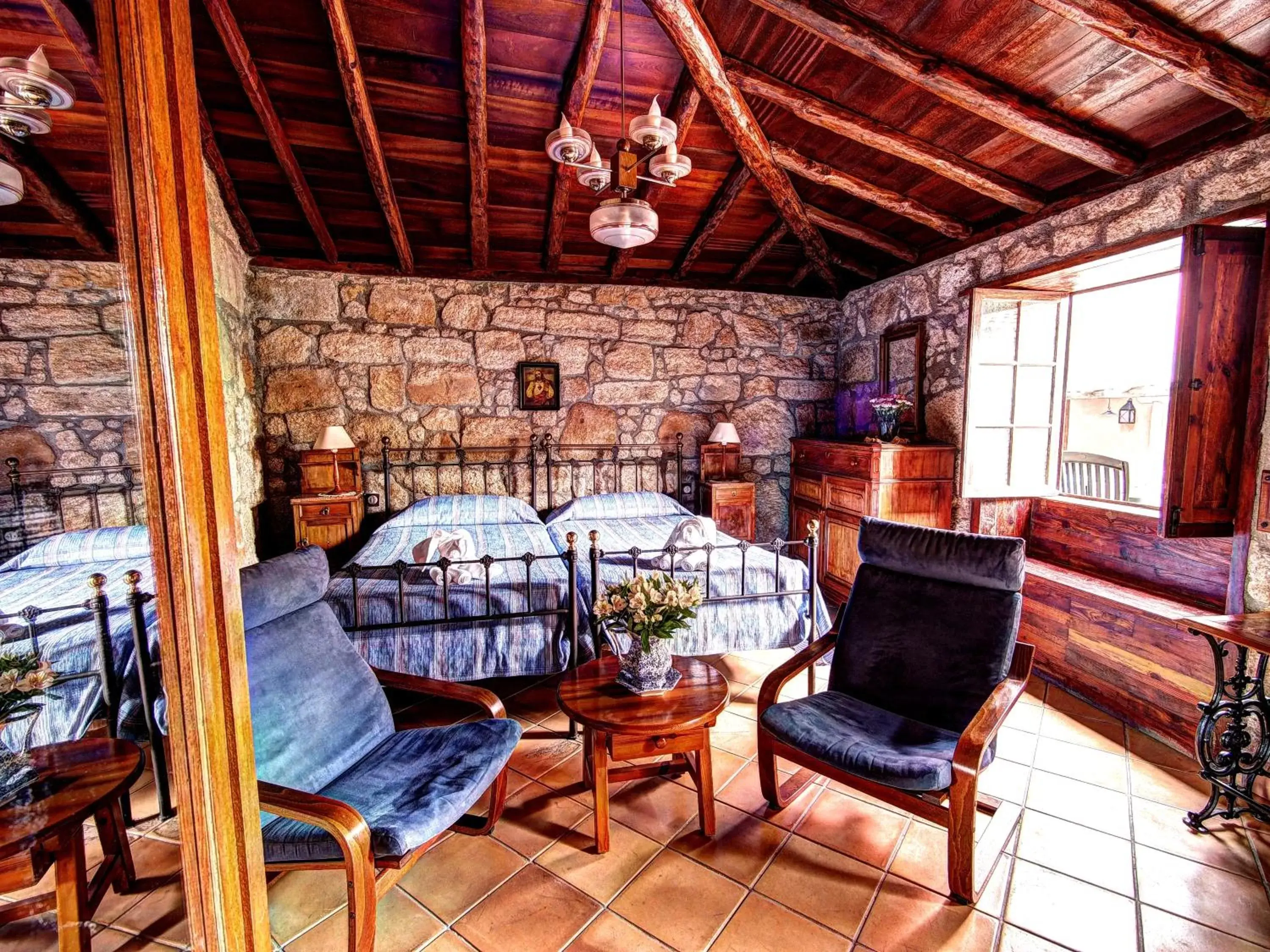 Bed, Seating Area in Hotel Rural San Miguel - Only Adults