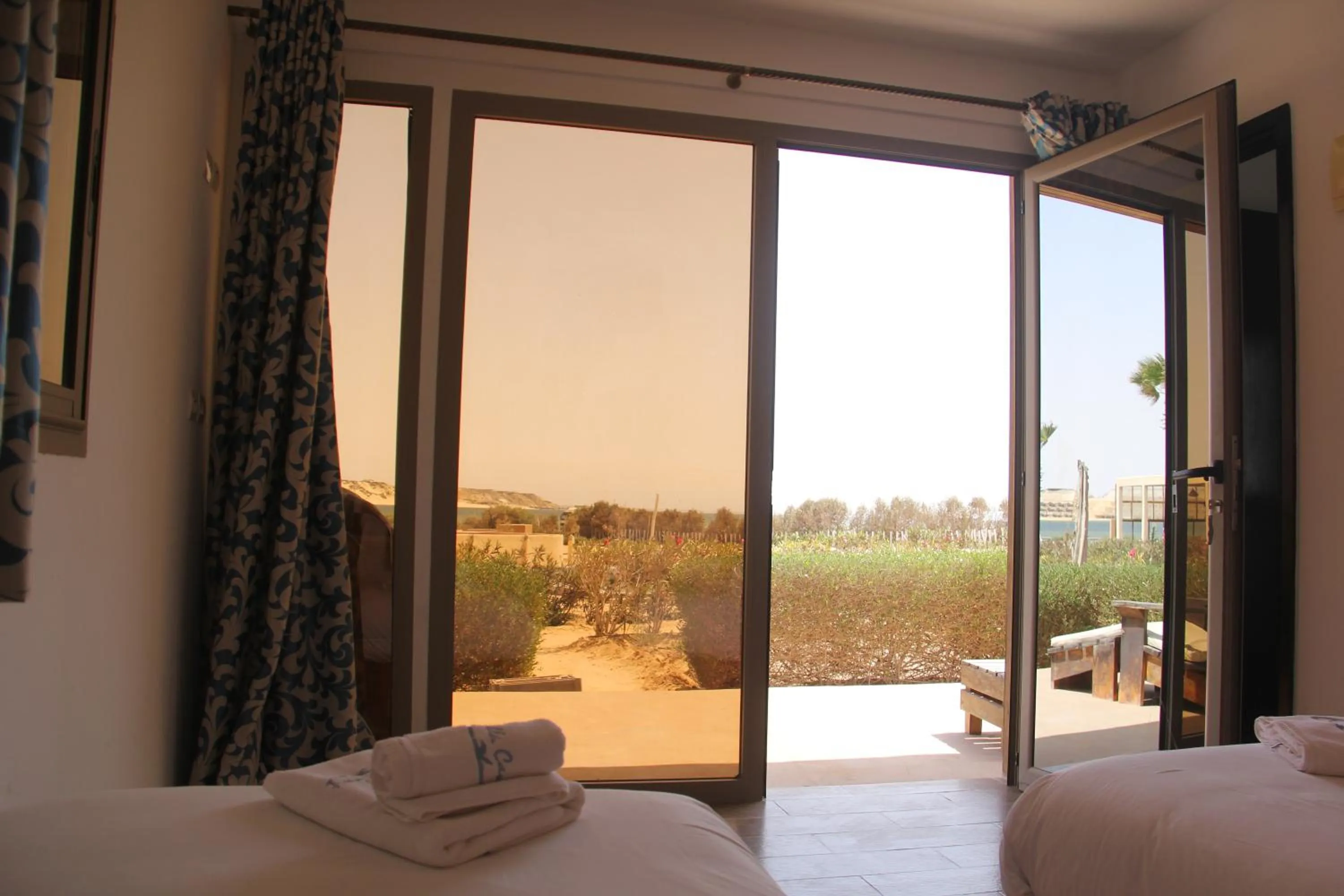 Patio, Bed in Dakhla Camp