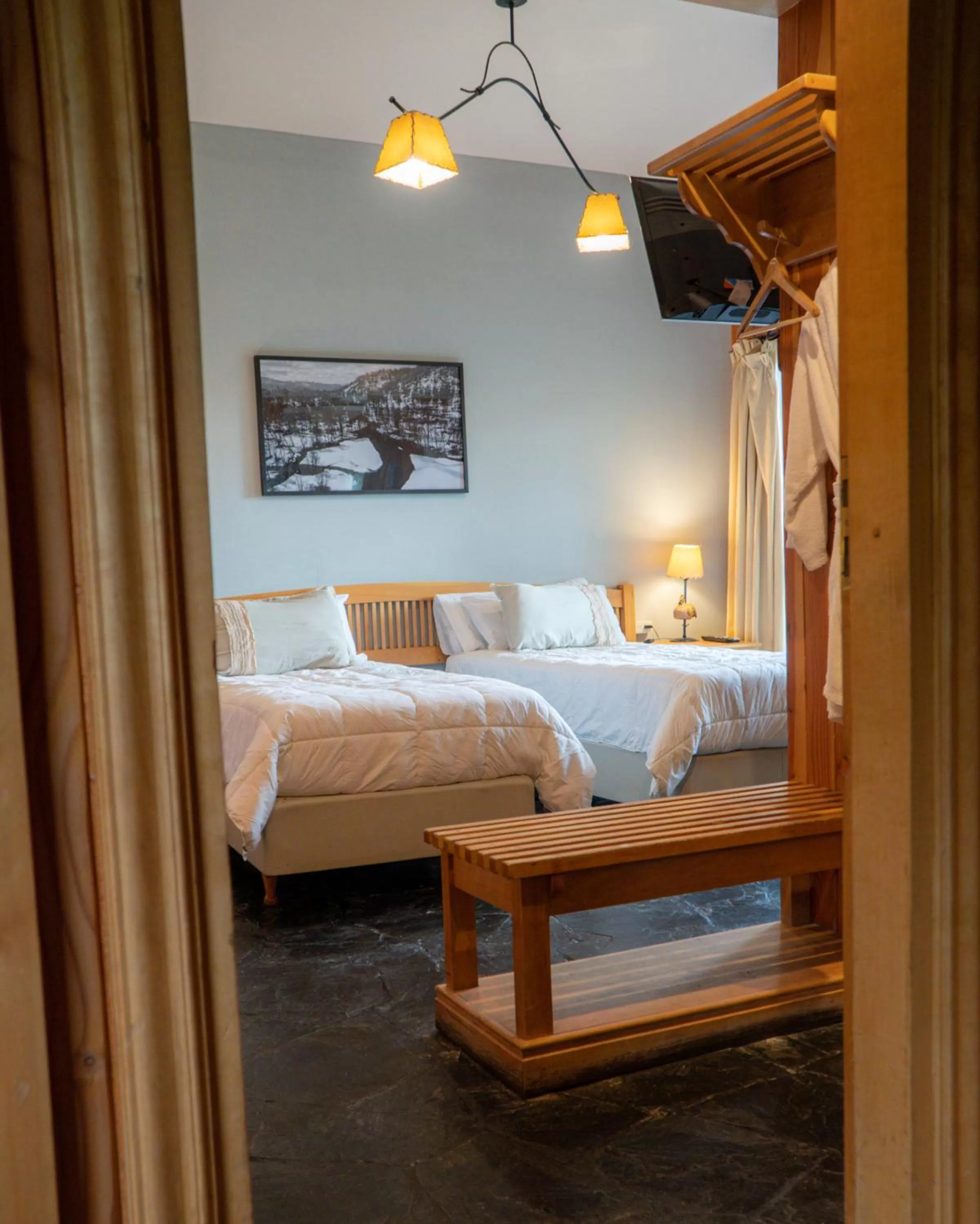 Bed in Arrayan Lake View Mountain Lodge & Casa De Te Arrayan