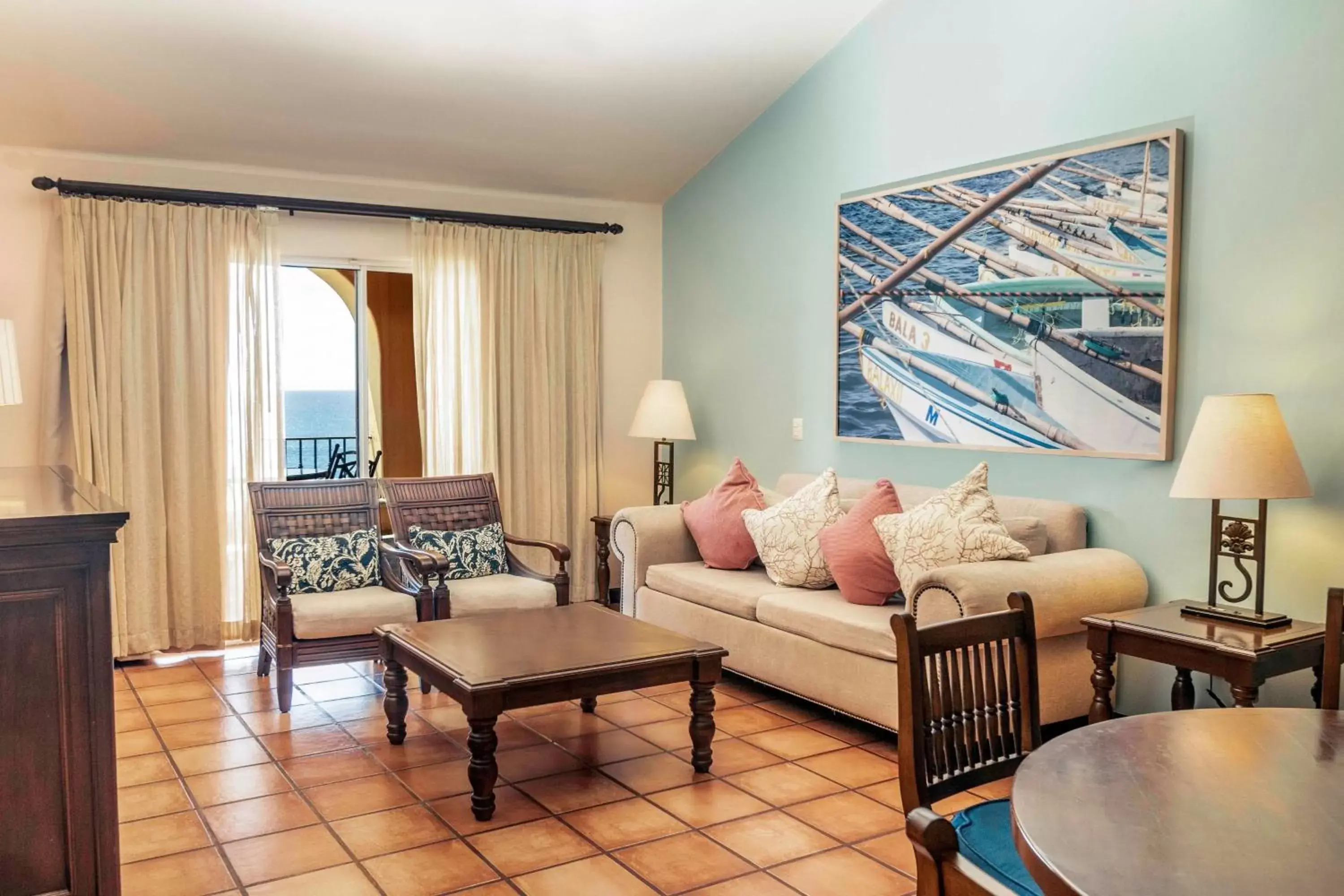 Living room, Seating Area in Hacienda del Mar Los Cabos