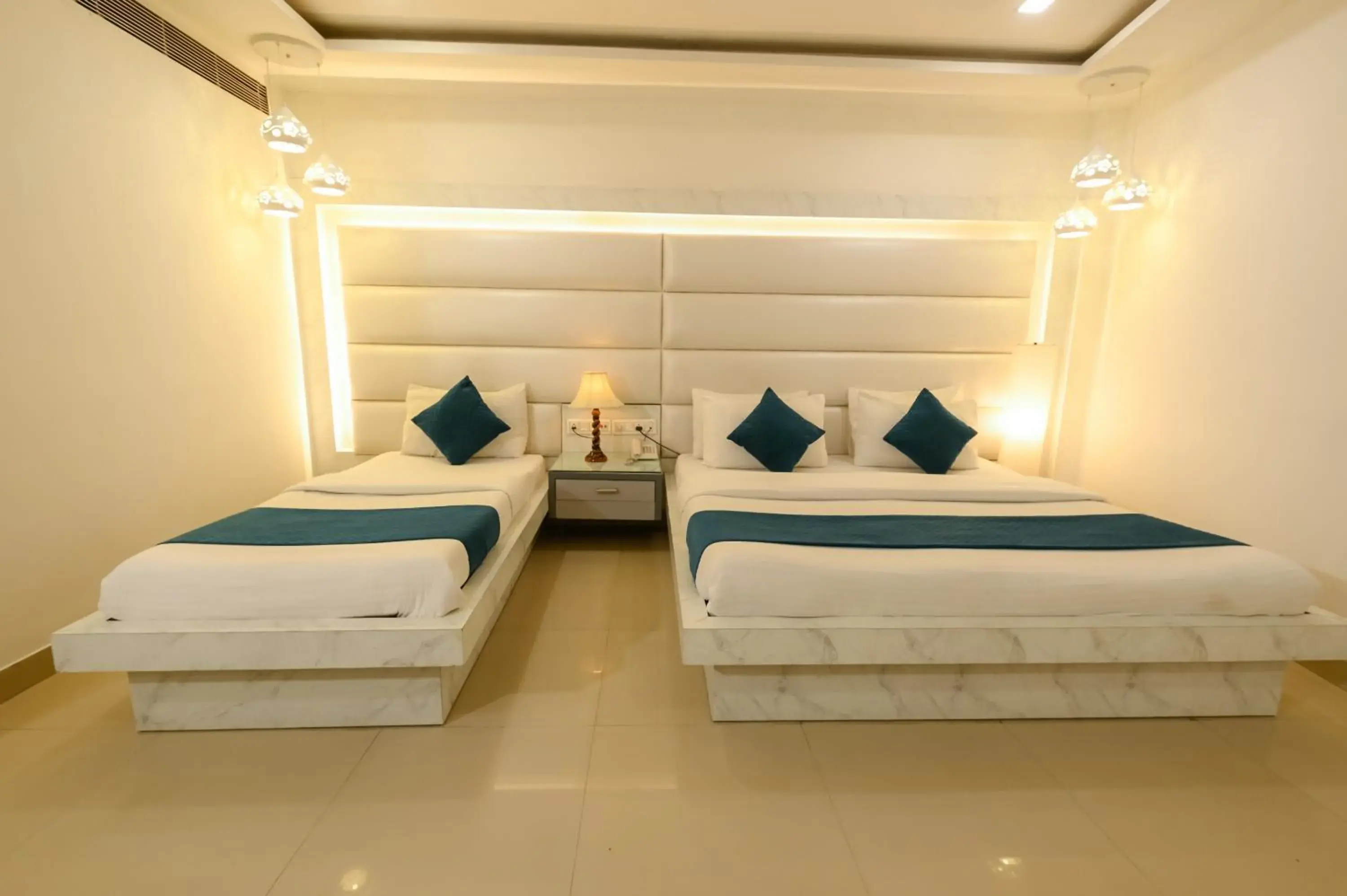 Photo of the whole room, Bed in Hotel Krishna Deluxe-By RCG Hotels