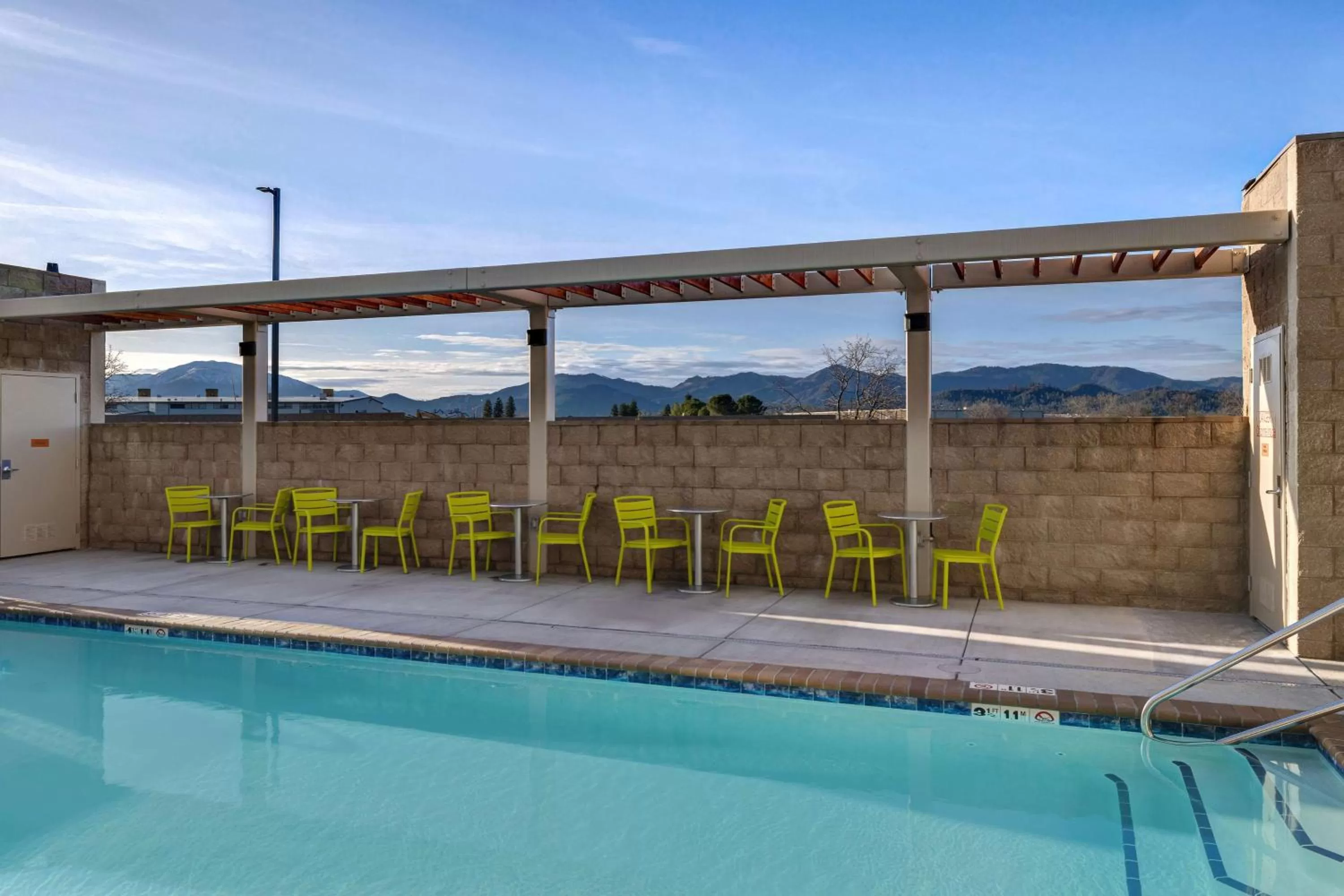 Pool view in Home2 Suites By Hilton Redding