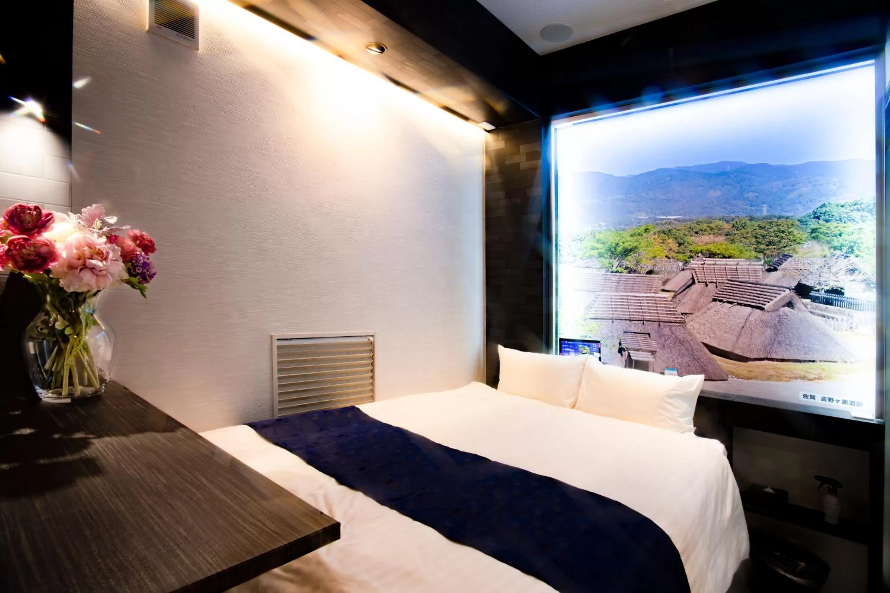 Photo of the whole room, Bed in Hotel Xcell Hiroshima Nagarekawa