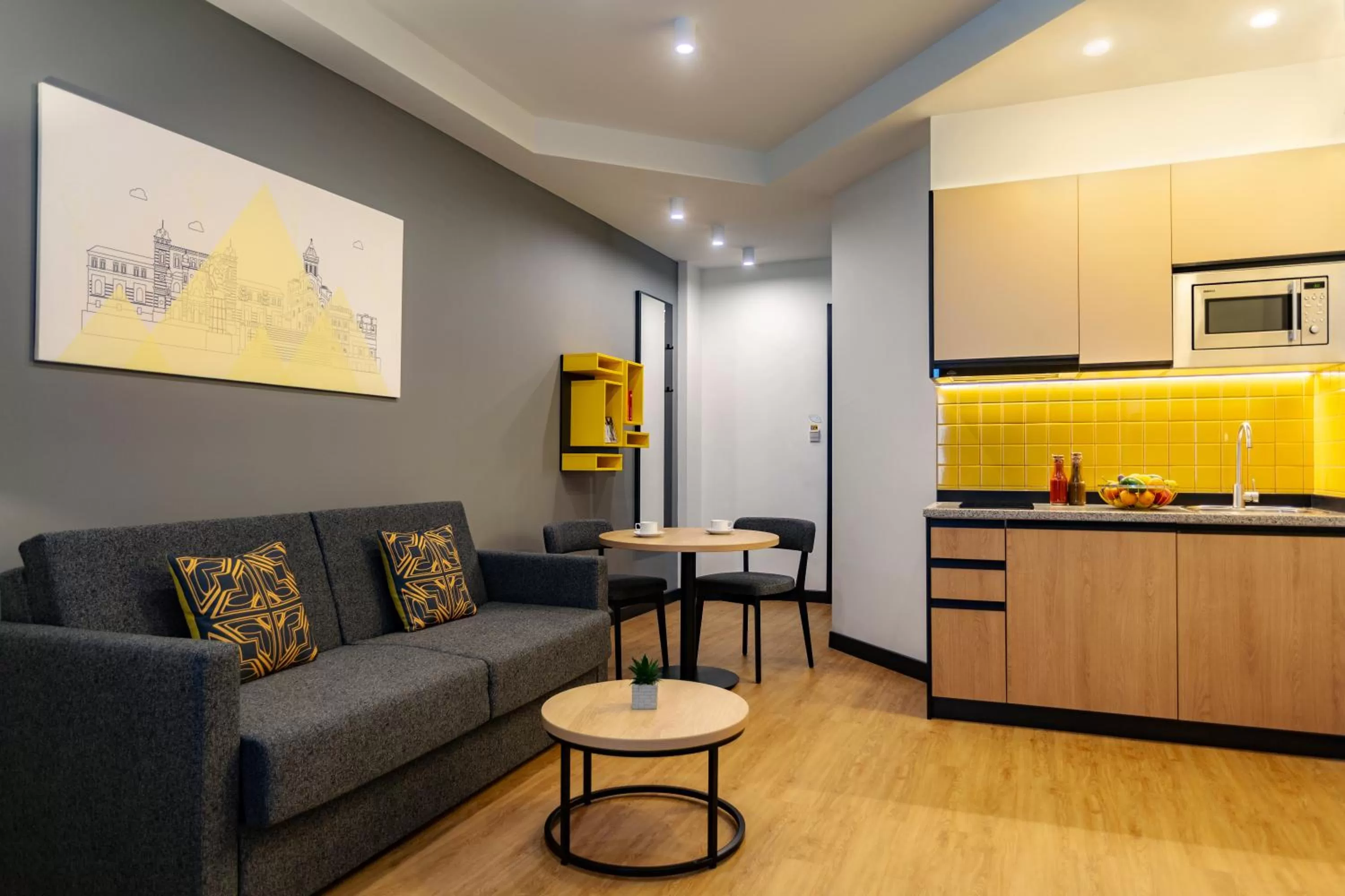 Living room in Citadines City Centre Tbilisi