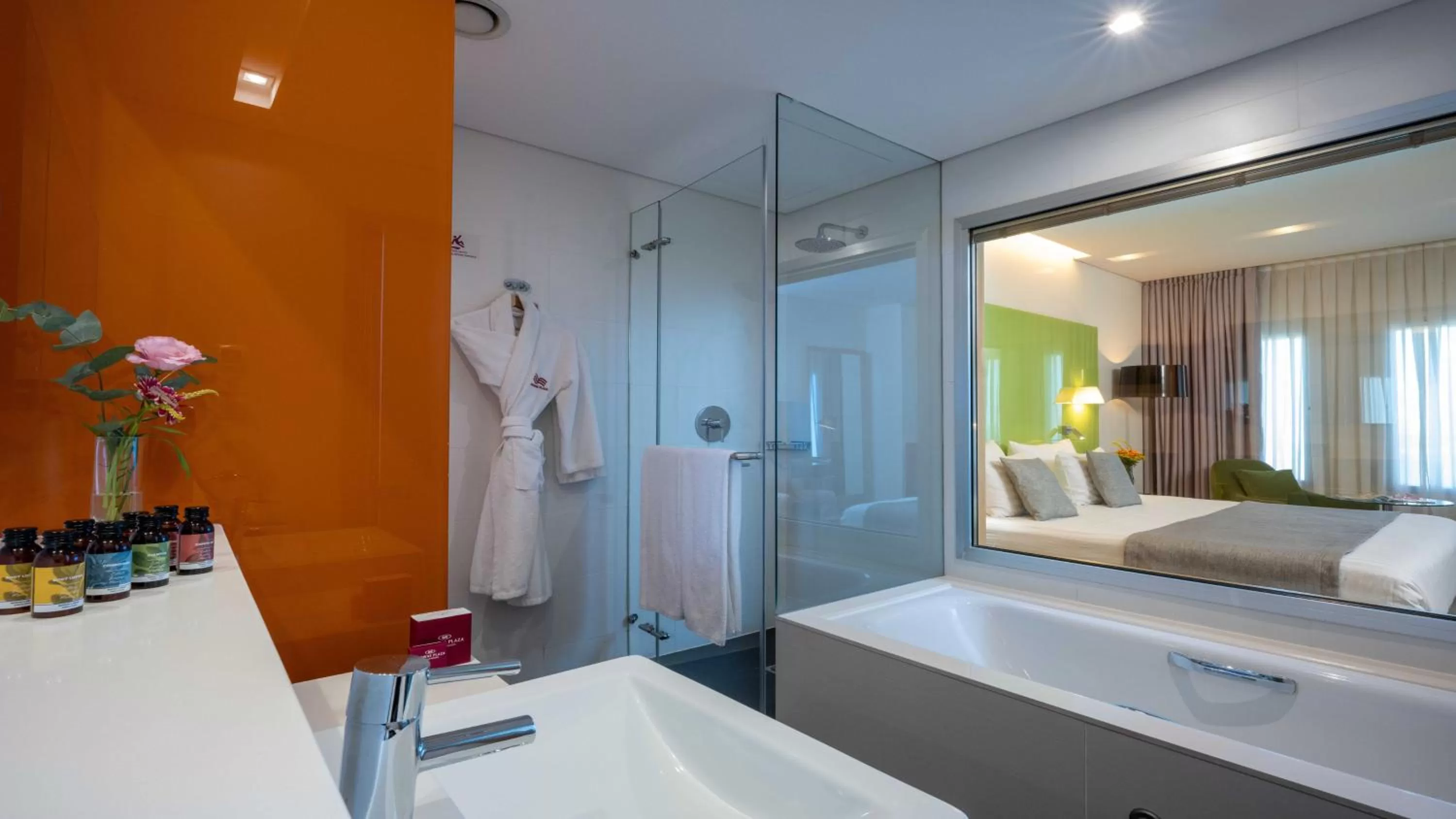 Bathroom, Bed in Crowne Plaza Tel Aviv City Center by IHG