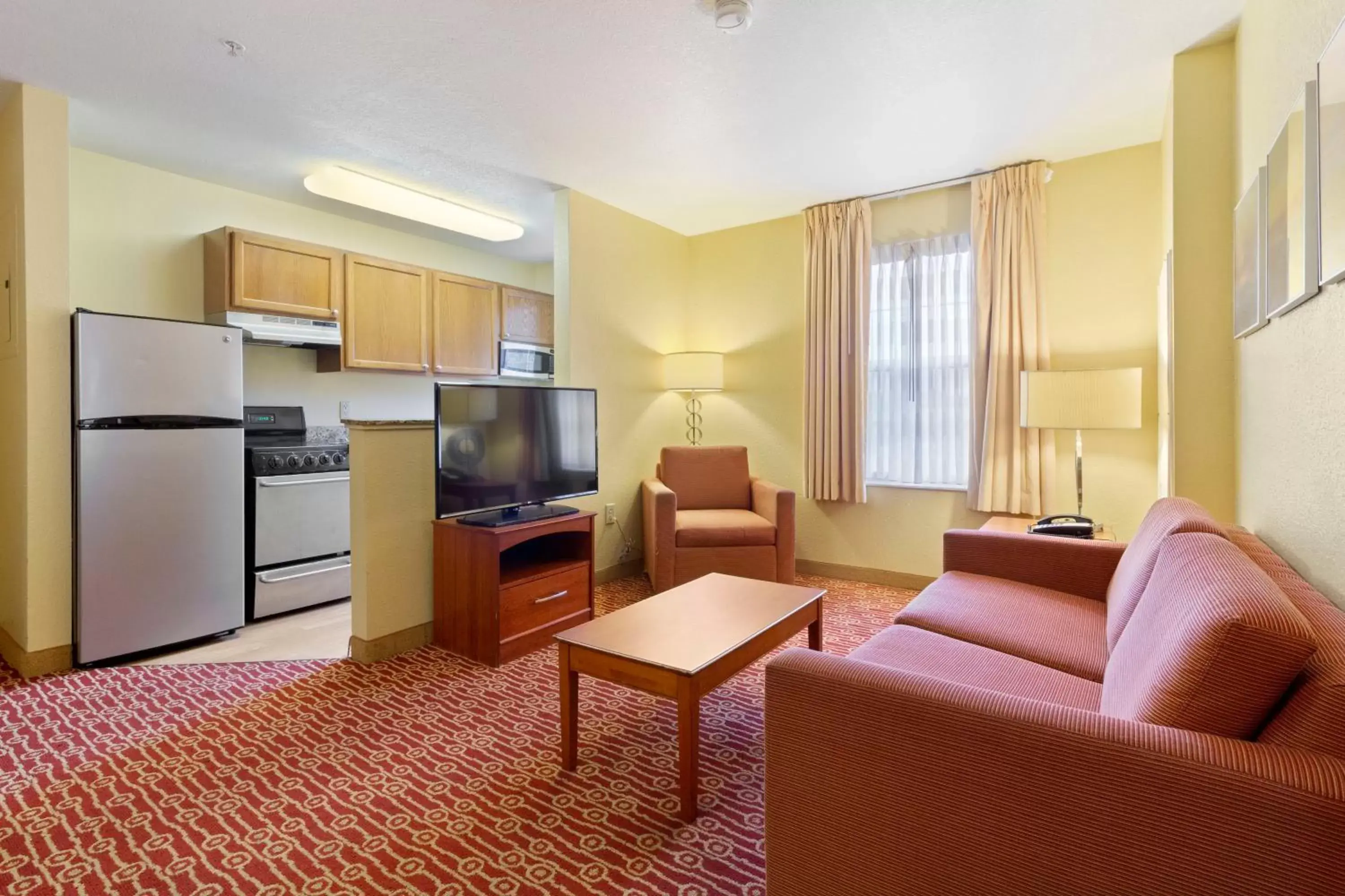 TV and multimedia, Seating Area in Extended Stay America Suites - Virginia Beach