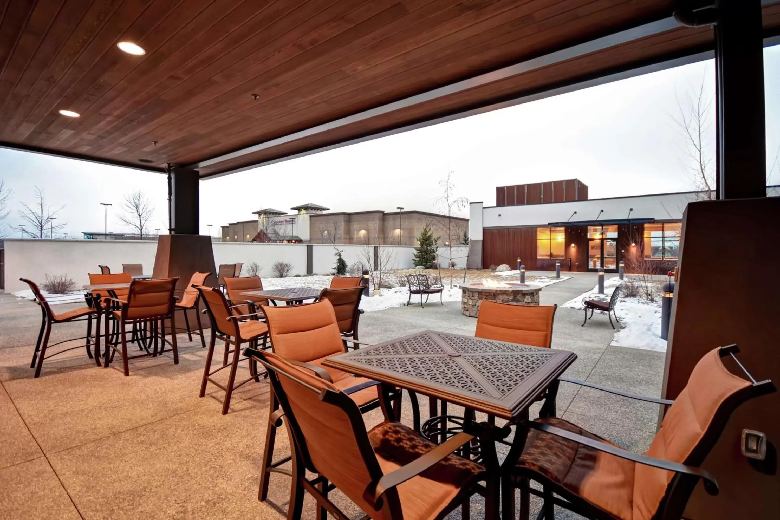 Inner courtyard view, Restaurant/Places to Eat in Homewood Suites by Hilton Kalispell