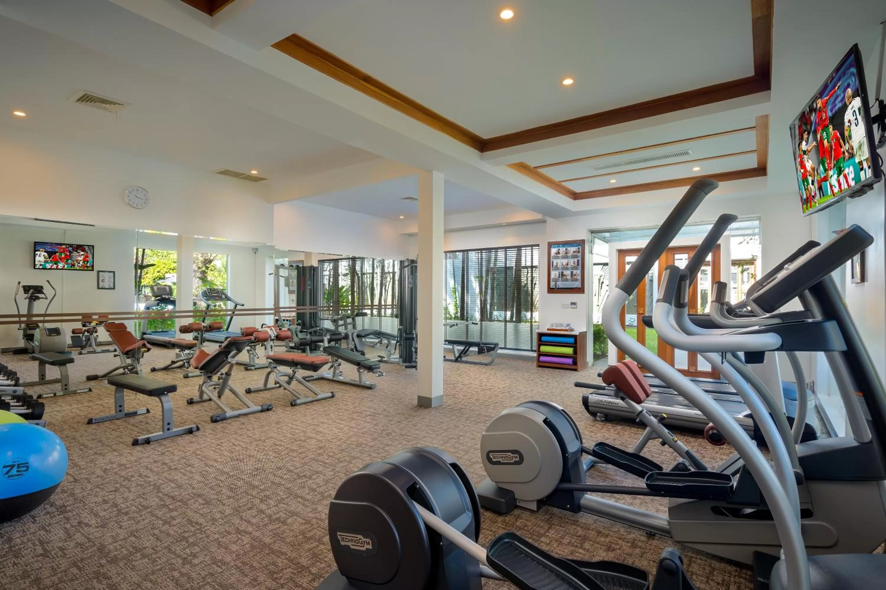 Fitness centre/facilities in Koulen Hotel