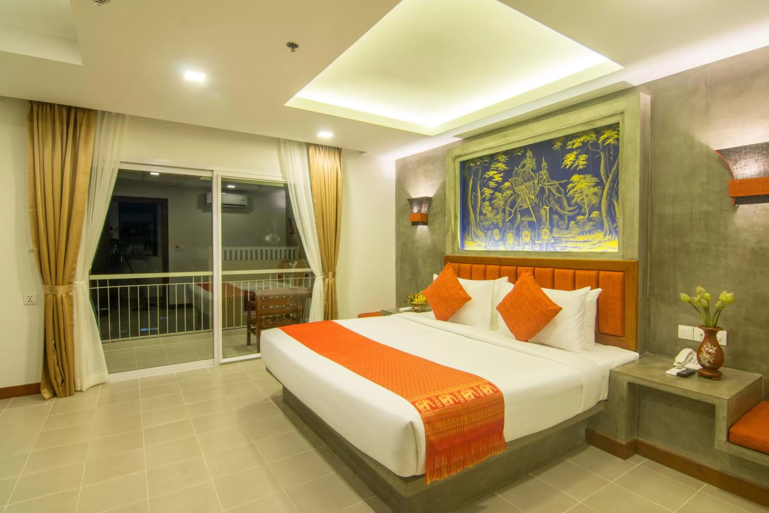 Shower, Bed in Chhay Long Angkor Boutique Hotel Siem Reap