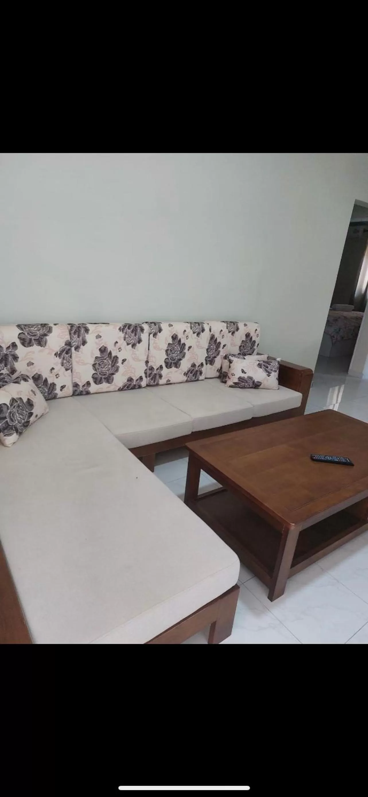 Seating Area in Curasita colour Appartments