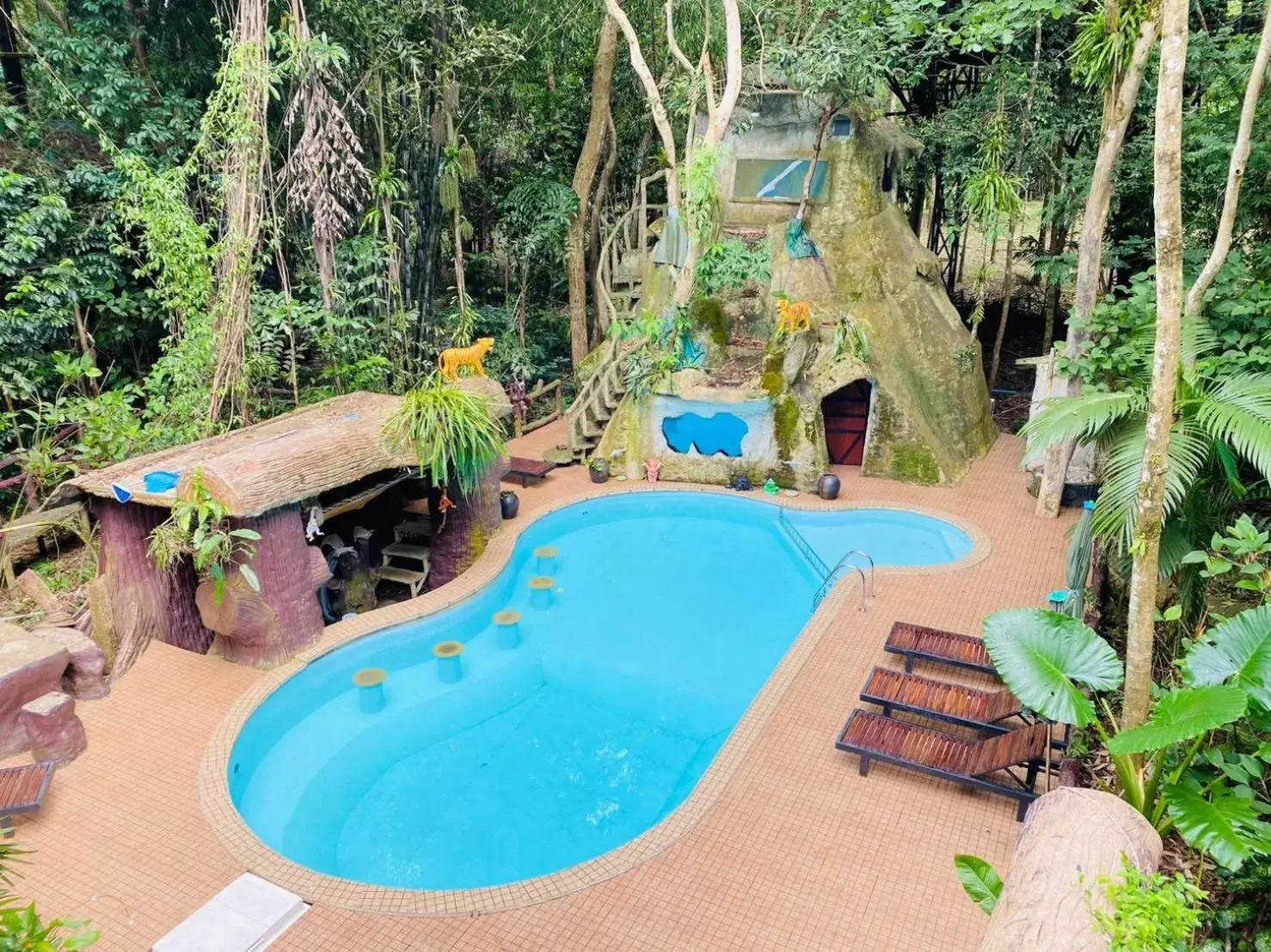 Pool View in Khao Sok Tree House Resort