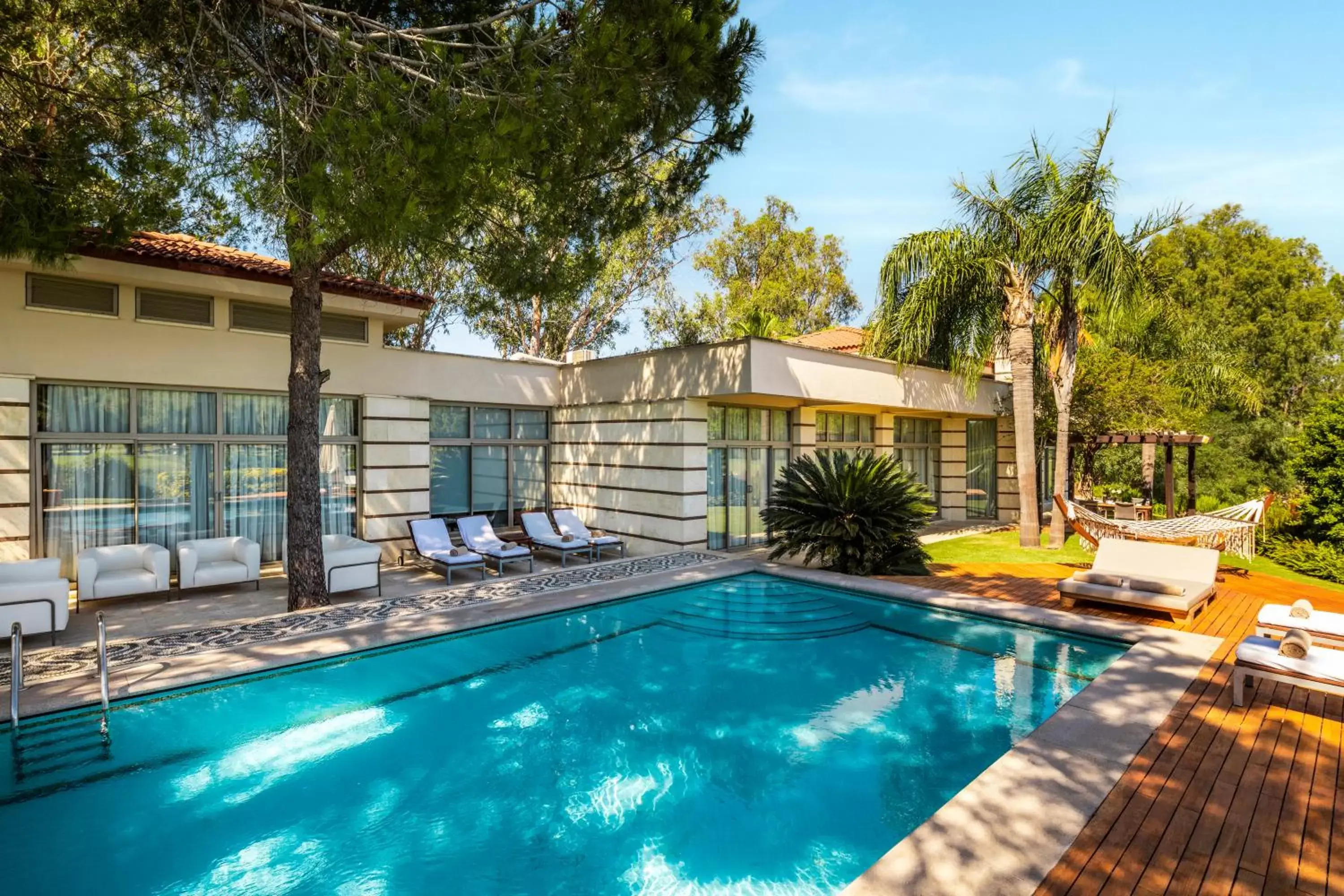 Patio, Swimming Pool in Kempinski Hotel The Dome Belek