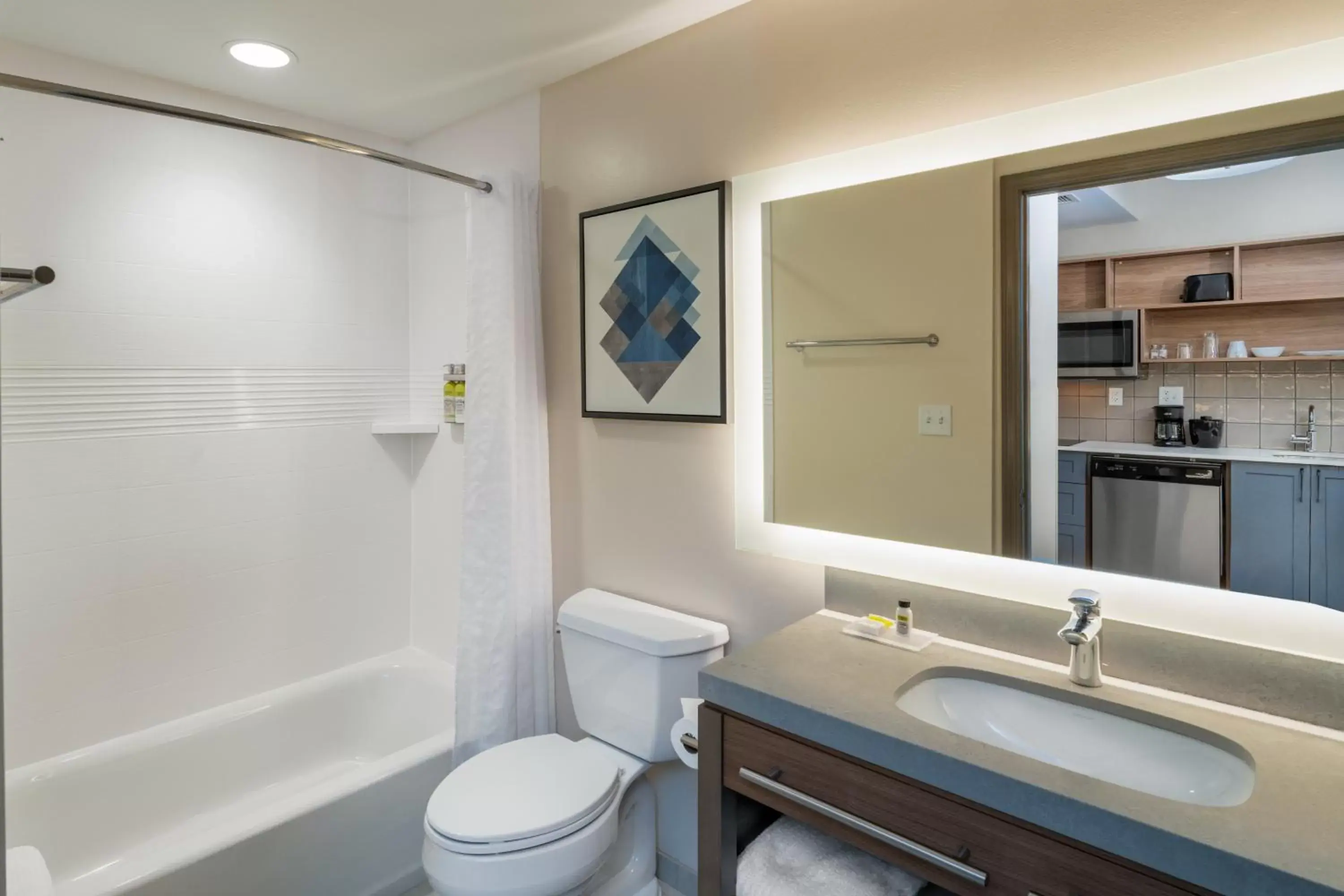 Shower, Bathroom in Candlewood Suites - Asheville Downtown, an IHG Hotel