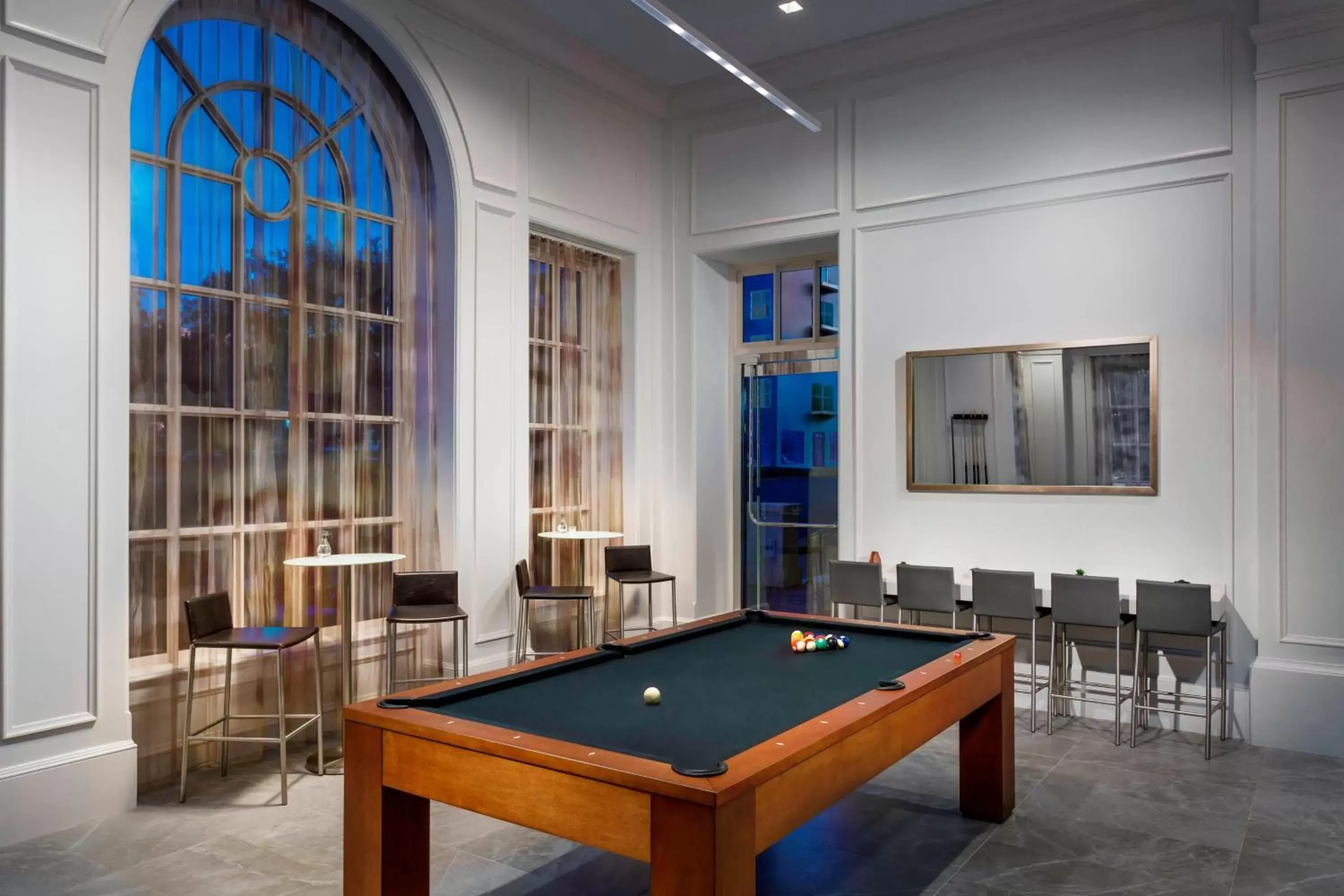 Lounge or bar, Billiards in AC Hotel by Marriott Spartanburg