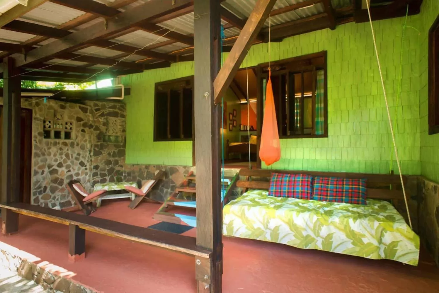 Balcony/Terrace, Bed in Cocoa Cottage