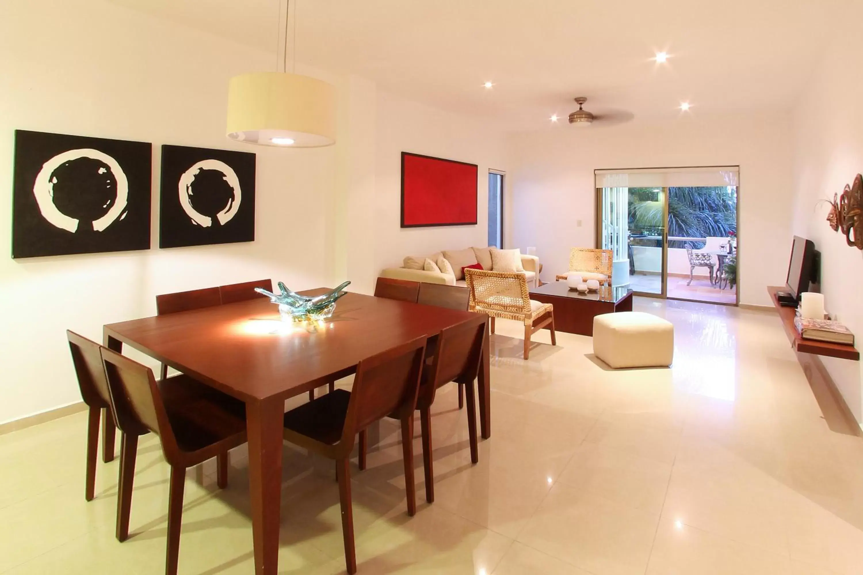 Living room, Dining Area in Riviera Maya Suites