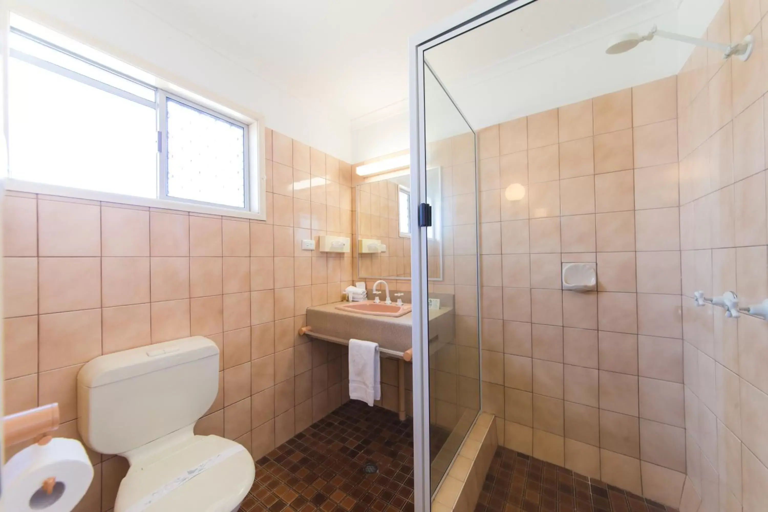 Shower, Bathroom in Hampton Villa Motel