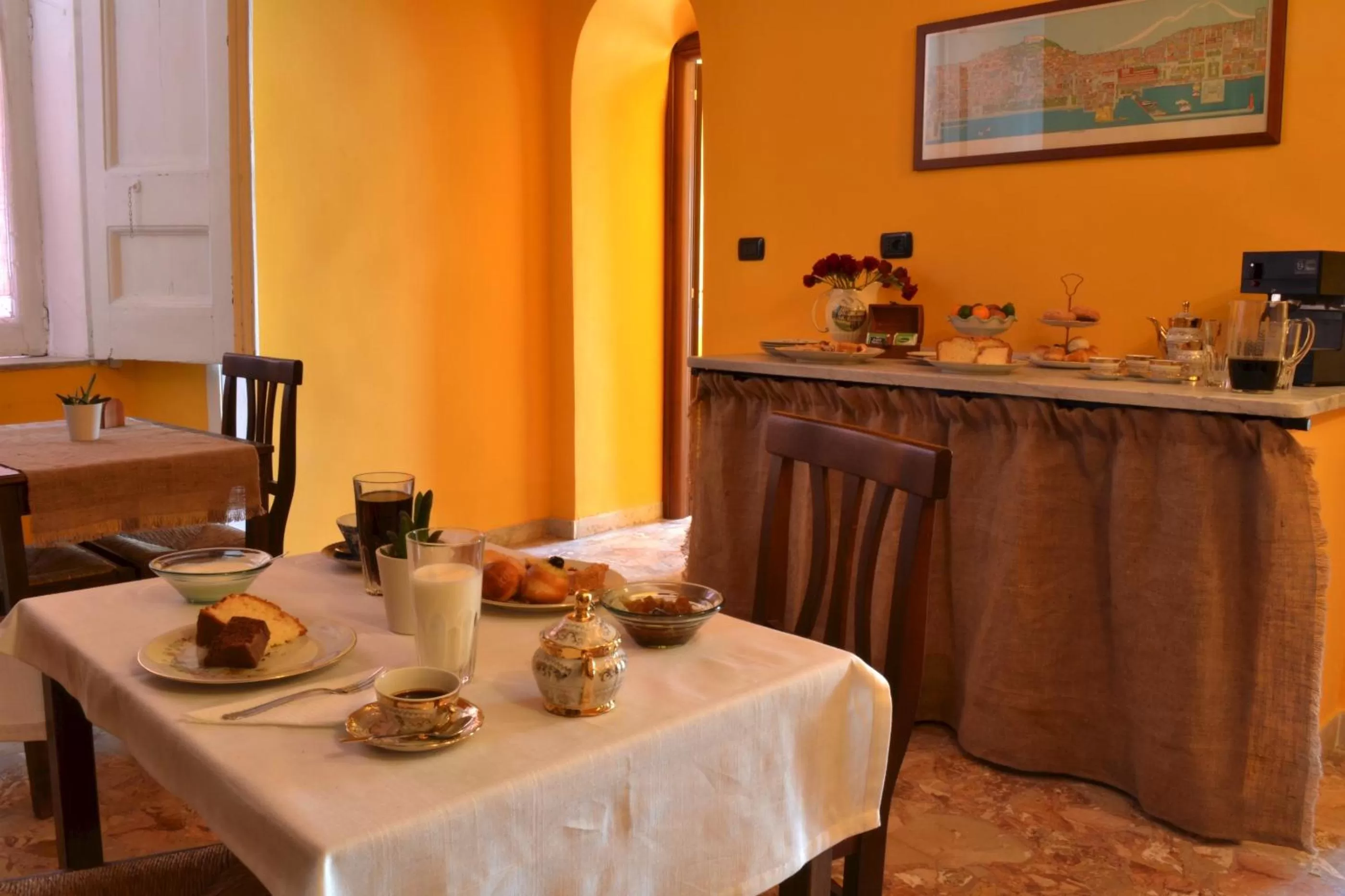 Food and drinks in A Casa di Mamma