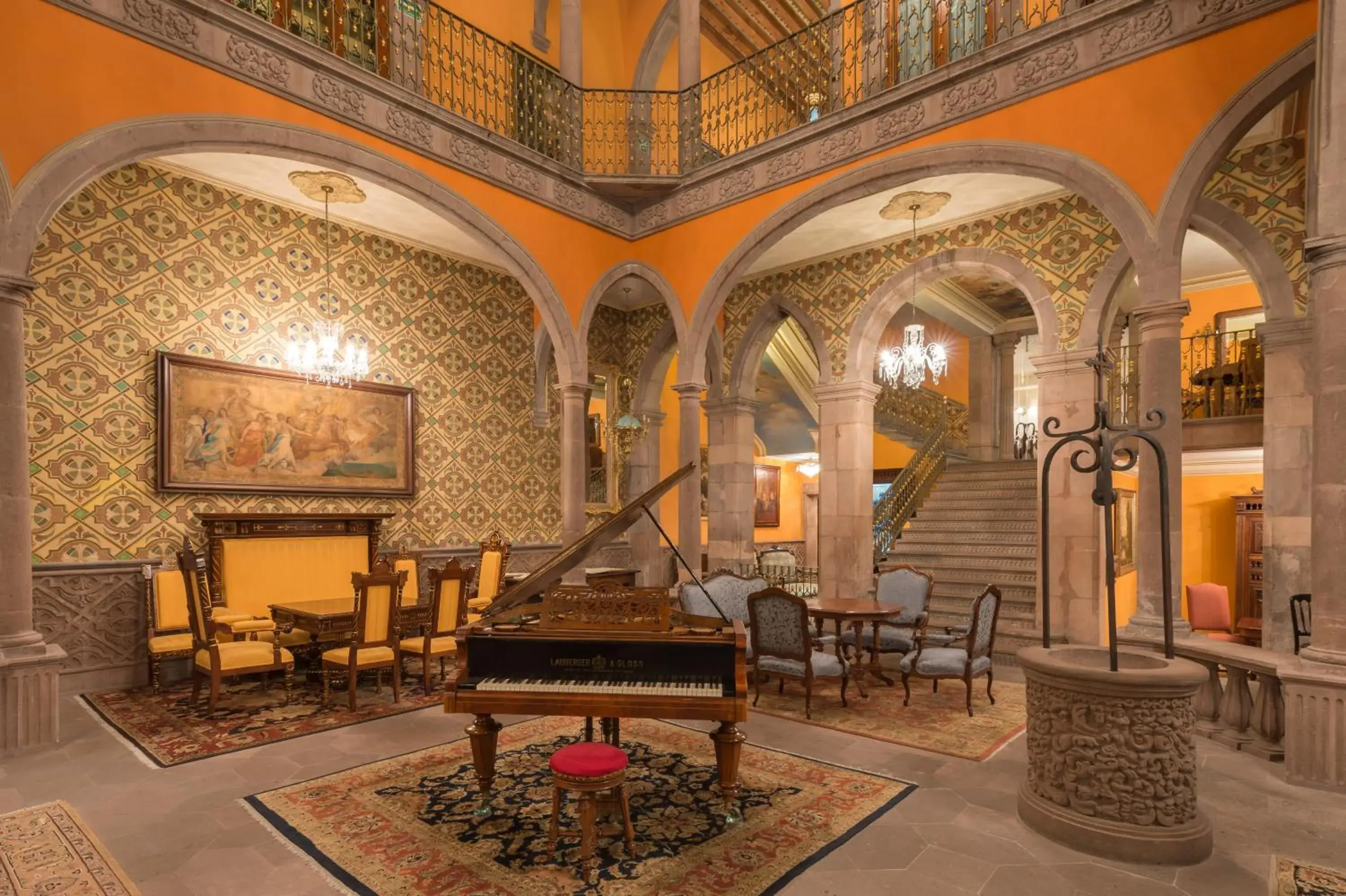 Decorative detail, Seating Area in Hotel Museo Palacio de San Agustin