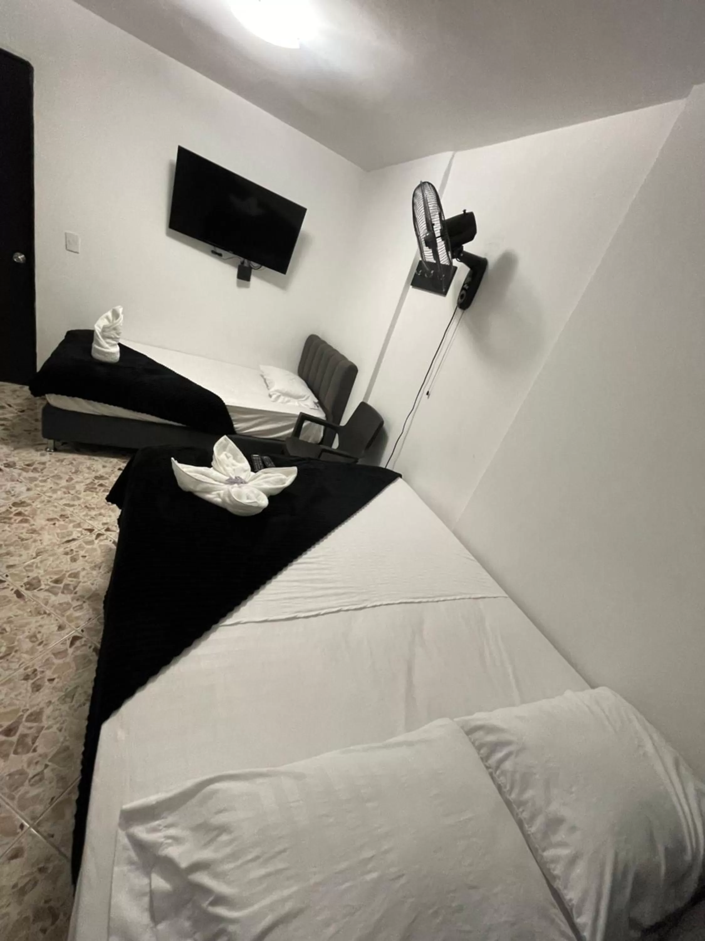 Bed in Hotel De León Estadio