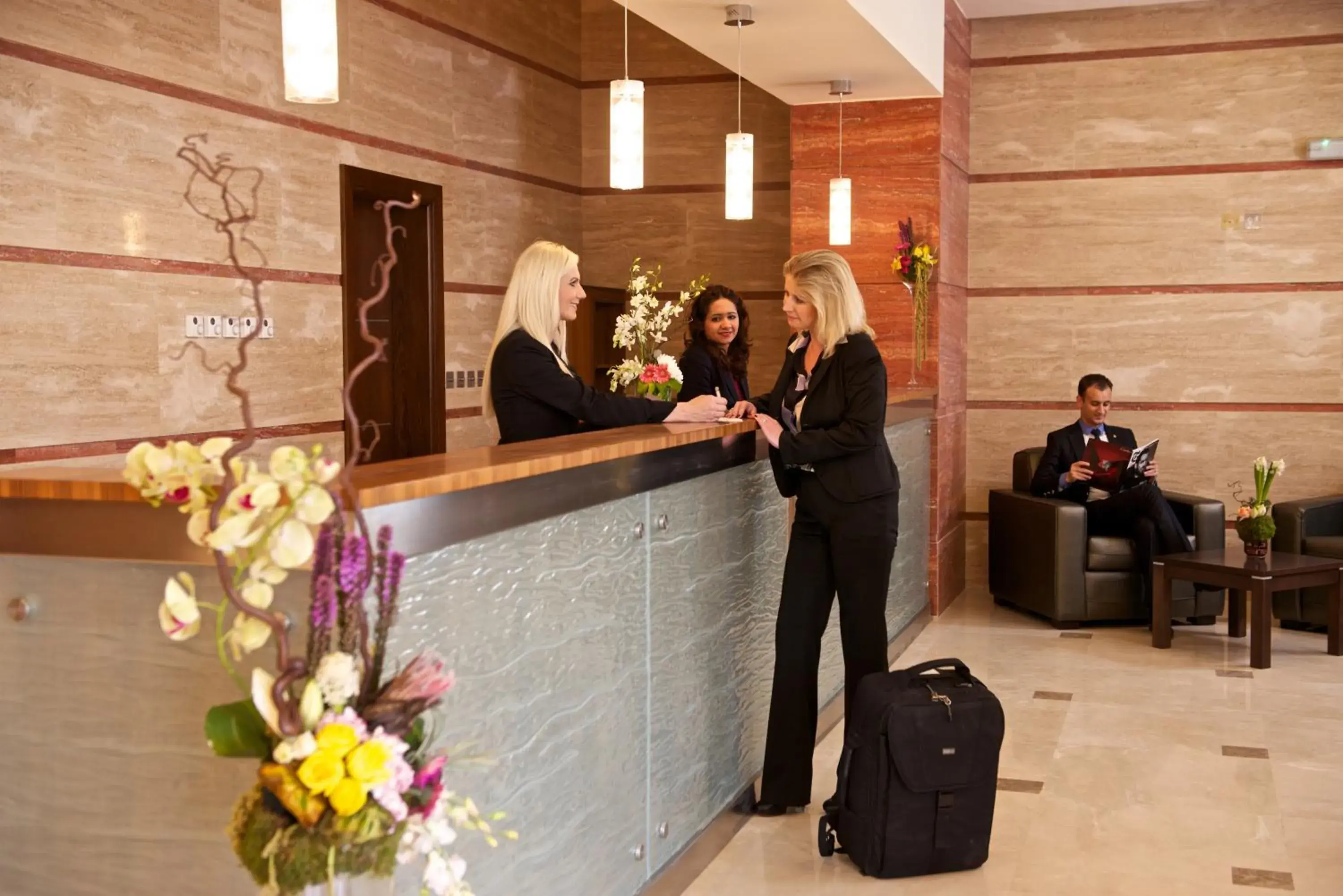 Lobby or reception in The Royal Riviera Hotel Doha