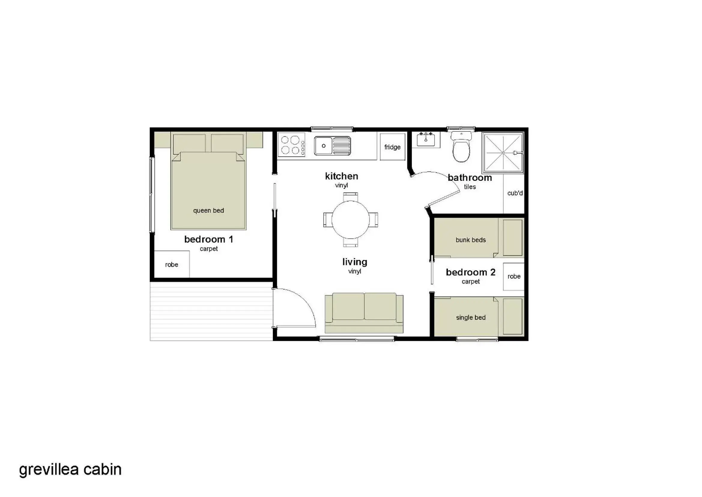 Floor Plan in Alivio Tourist Park Canberra