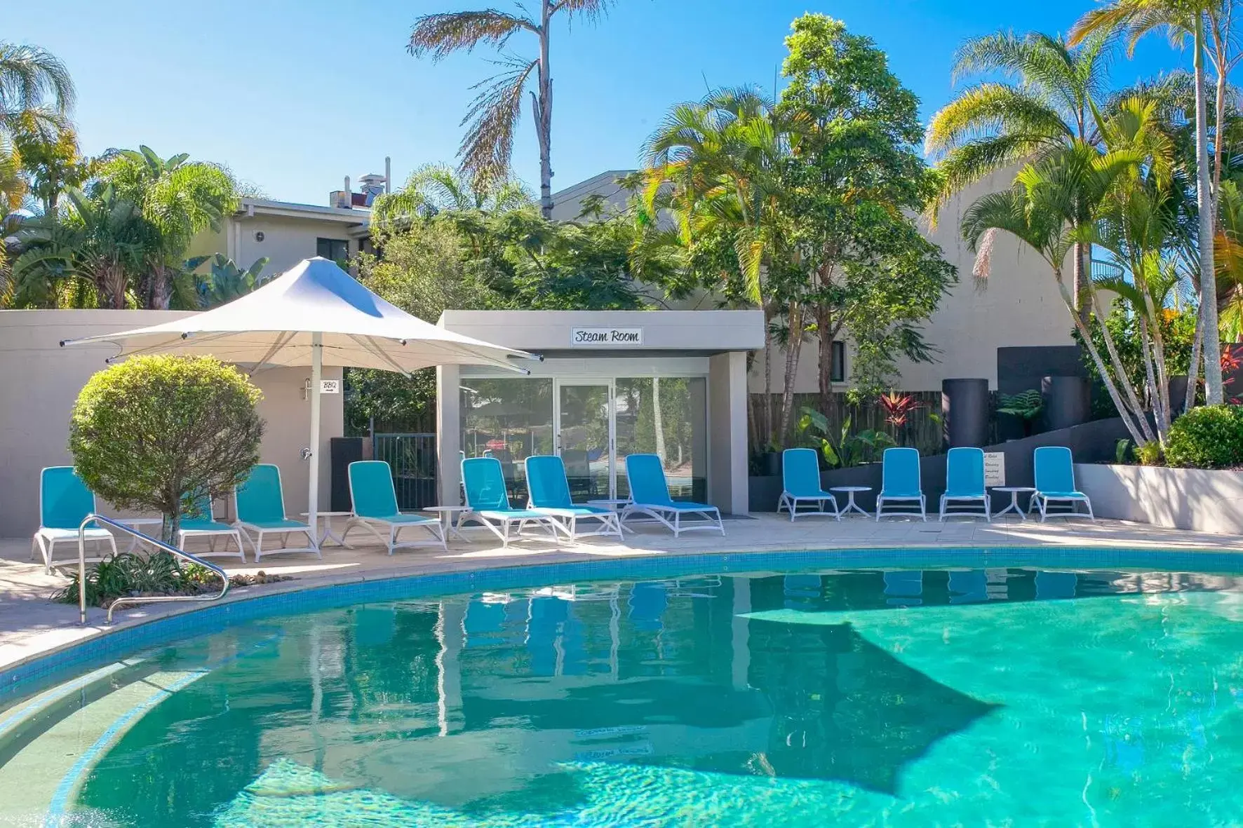 Steam room, Swimming Pool in Noosa Blue Resort