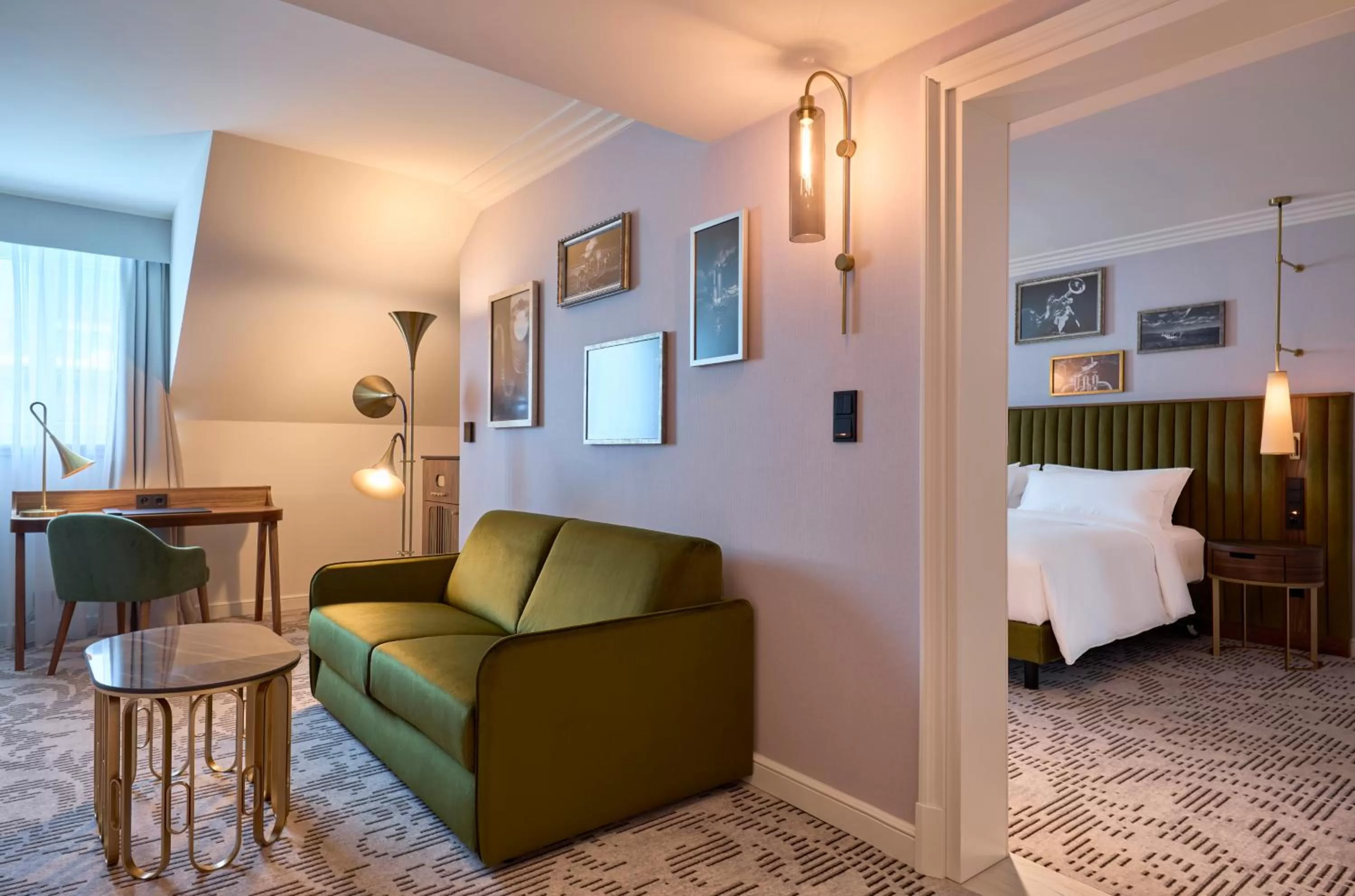 Living room in Hotel Saski Krakow Curio Collection by Hilton