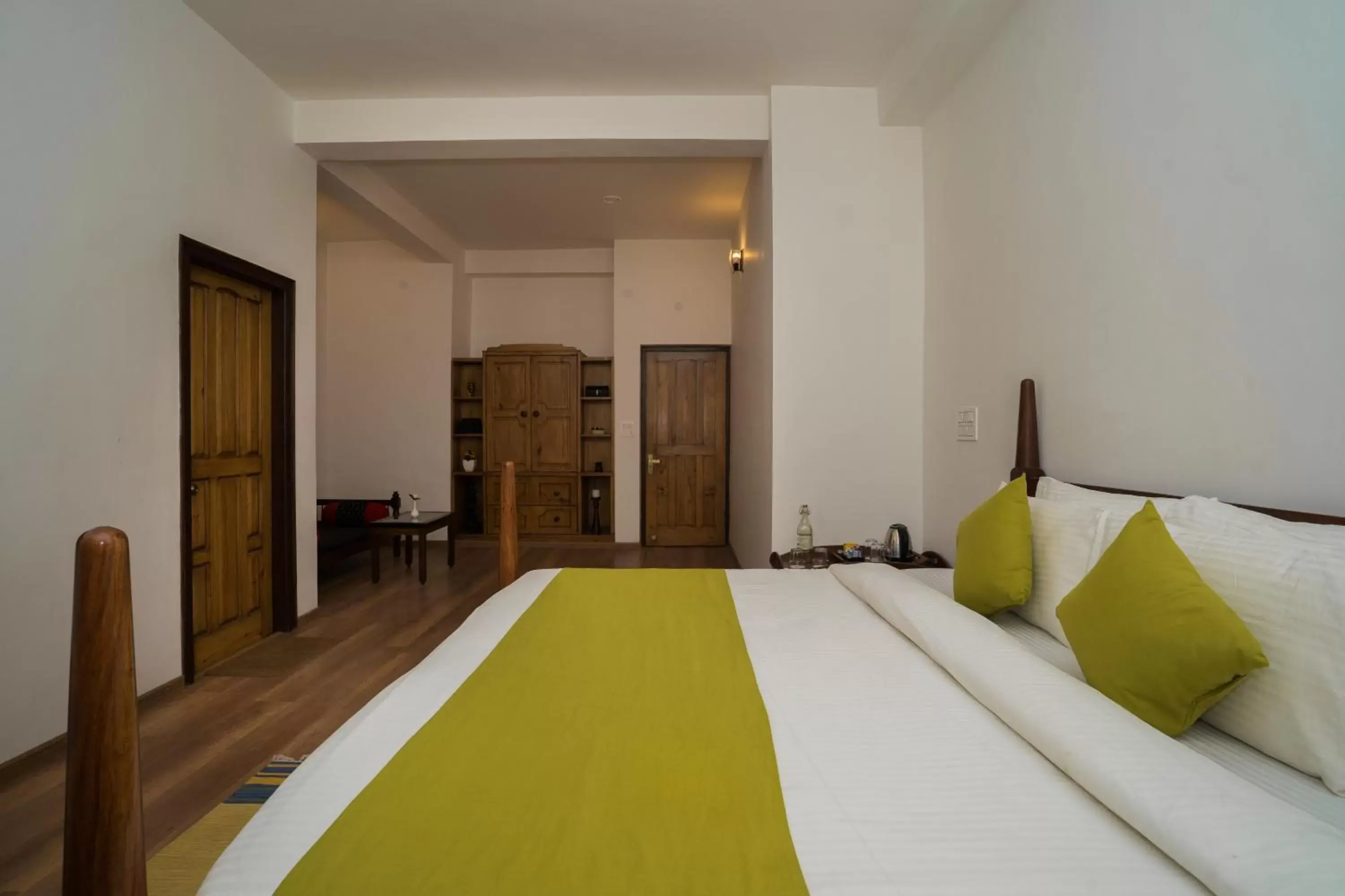 Bed in Bhikampur Lodge By Nine Hotels Bed in Bhikampur Lodge By Nine Hotels