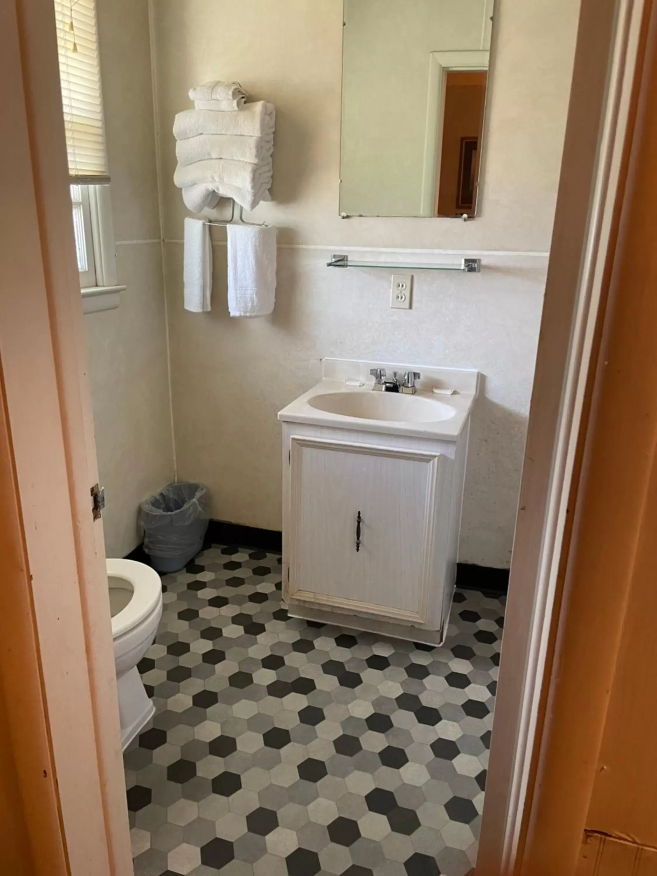 Bathroom in Twin Pine Motel