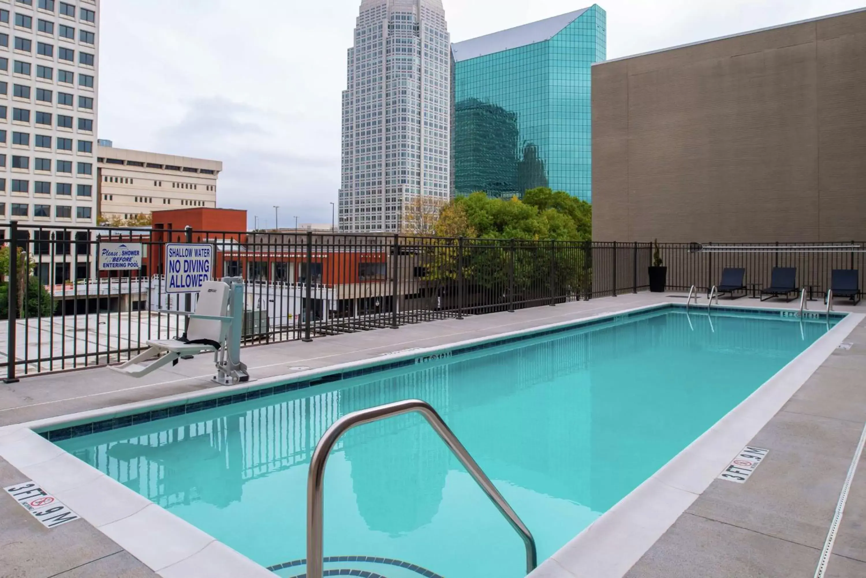 Pool view, Swimming Pool in Hampton Inn & Suites Winston-Salem Downtown