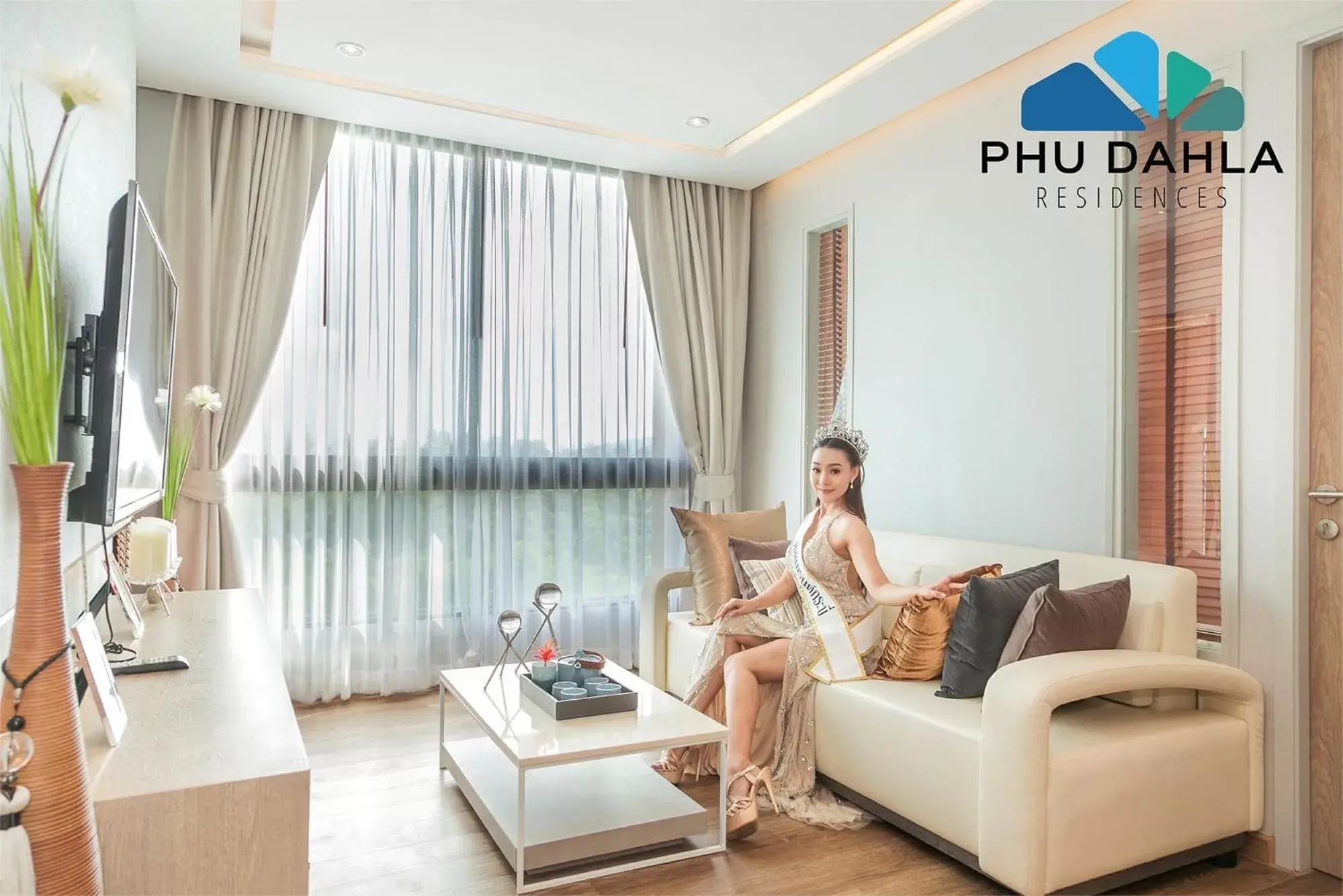 Living room, Seating Area in Phu Dahla Residences