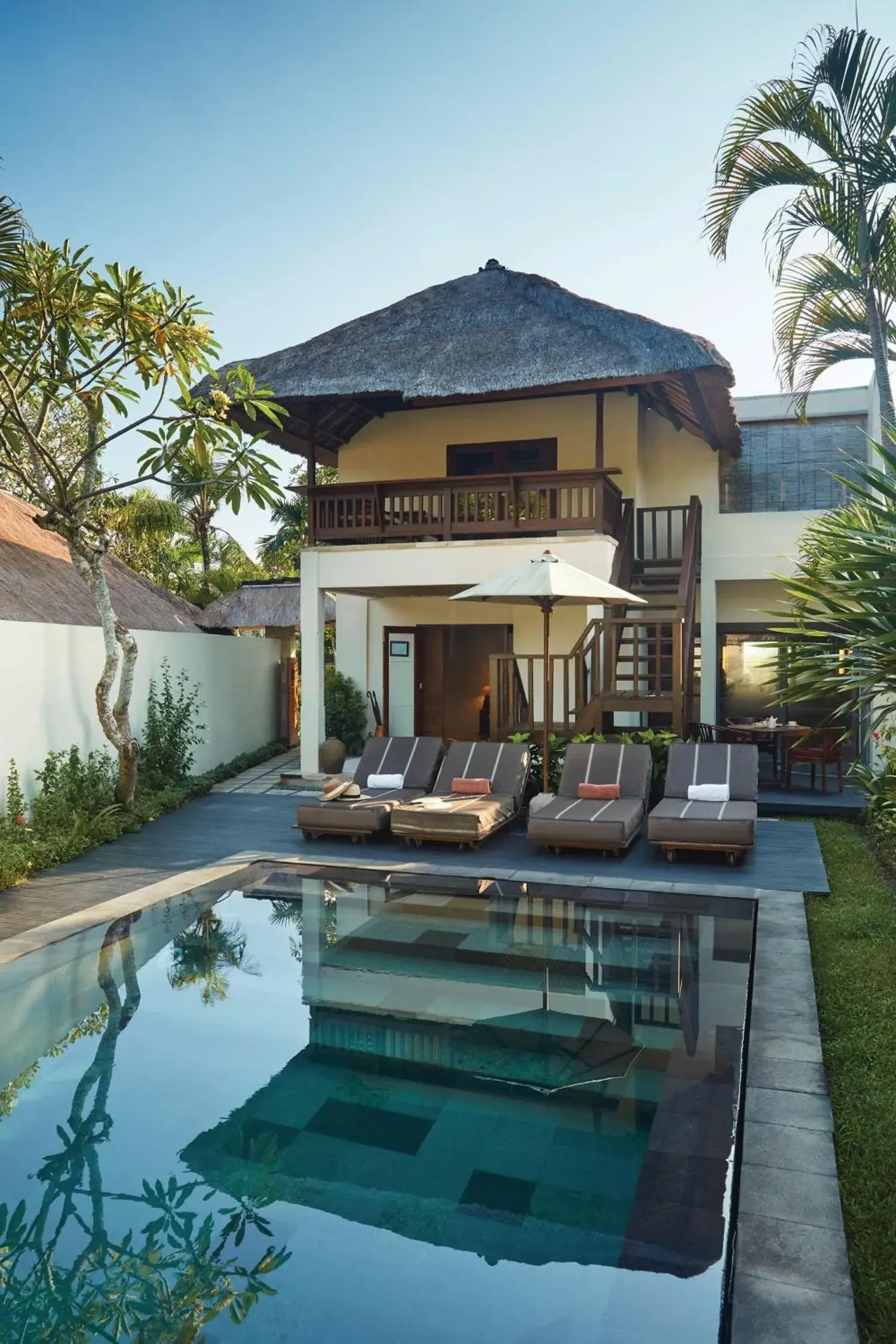 Balcony/Terrace, Swimming Pool in Jimbaran Puri, A Belmond Hotel, Bali