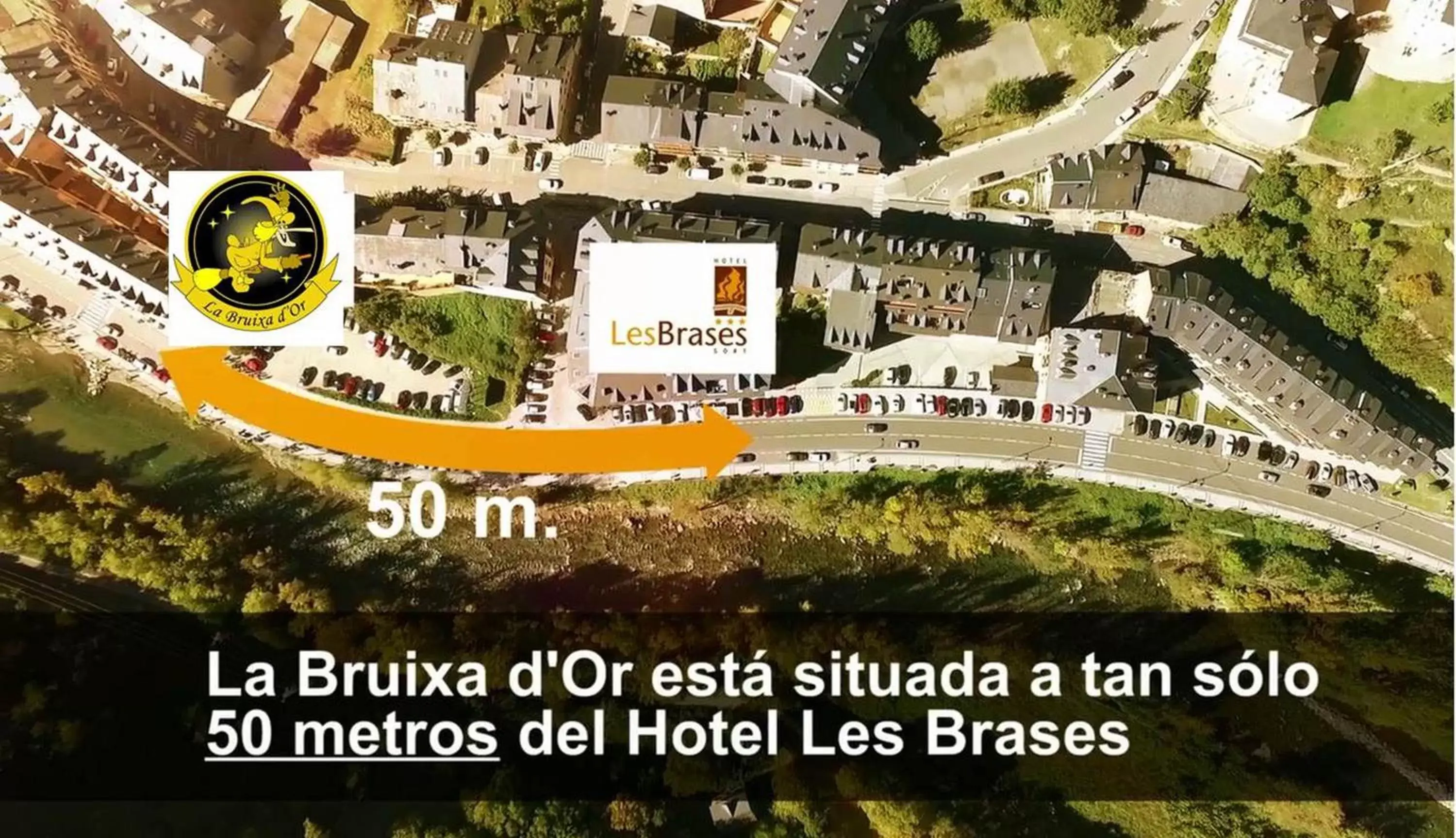 Spring, Bird's-eye View in Hotel Restaurant Les Brases