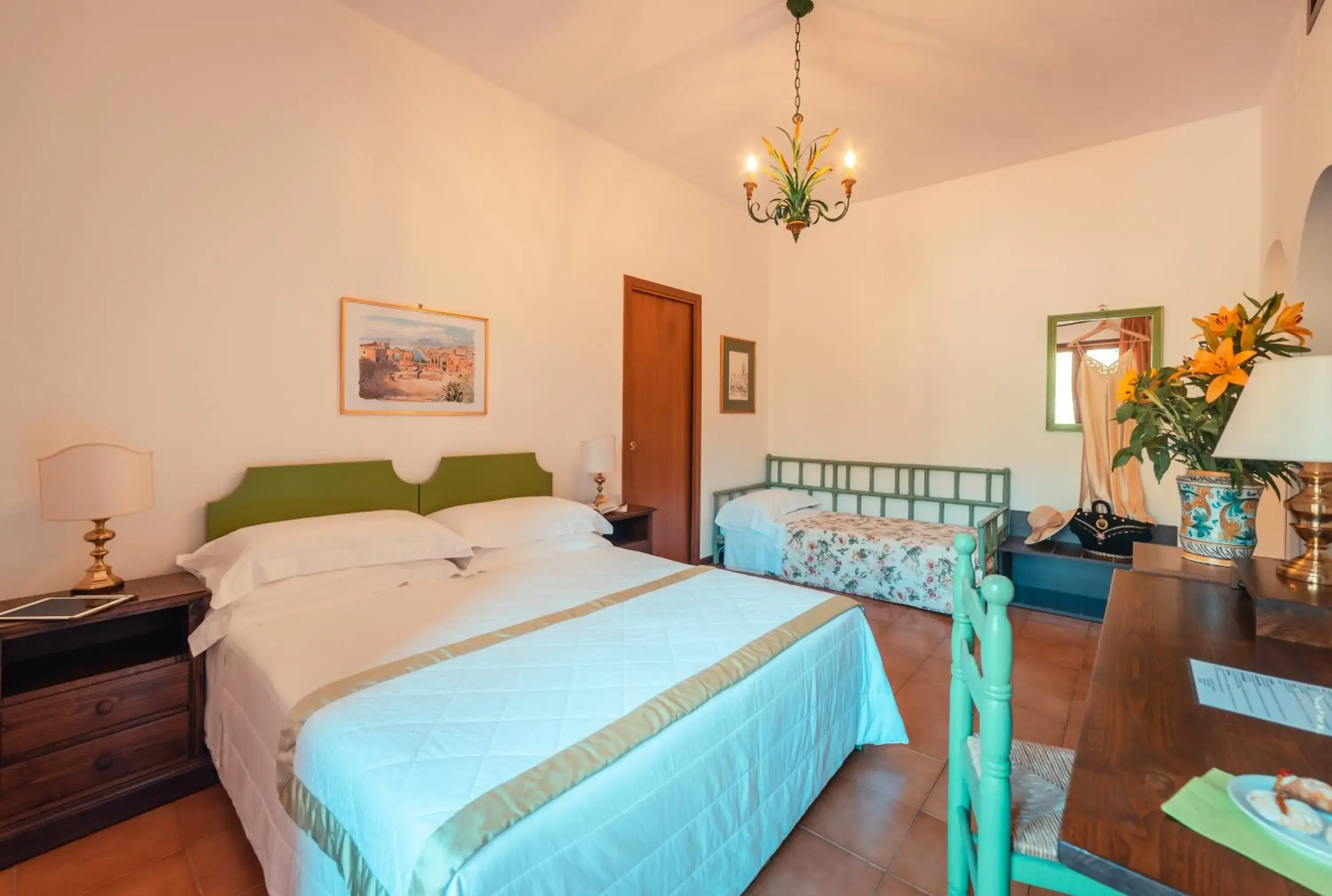 Bed in Hotel Villa Sirina