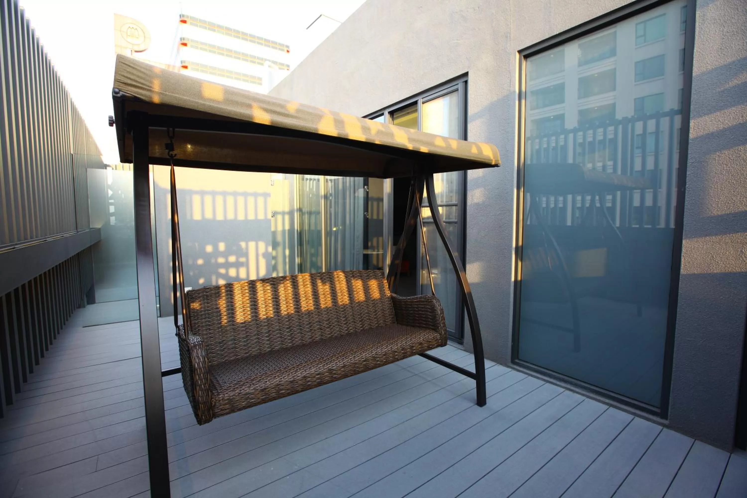 Balcony/Terrace, Bunk Bed in Hotel Lainn