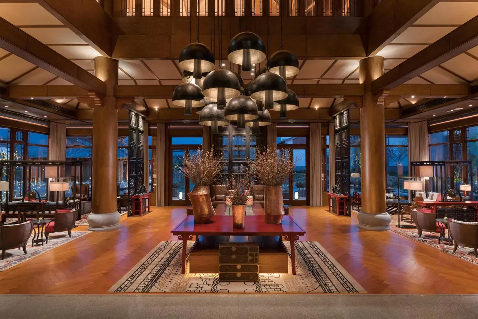 Lobby or reception in Jinmao Hotel Lijiang, the Unbound Collection by Hyatt