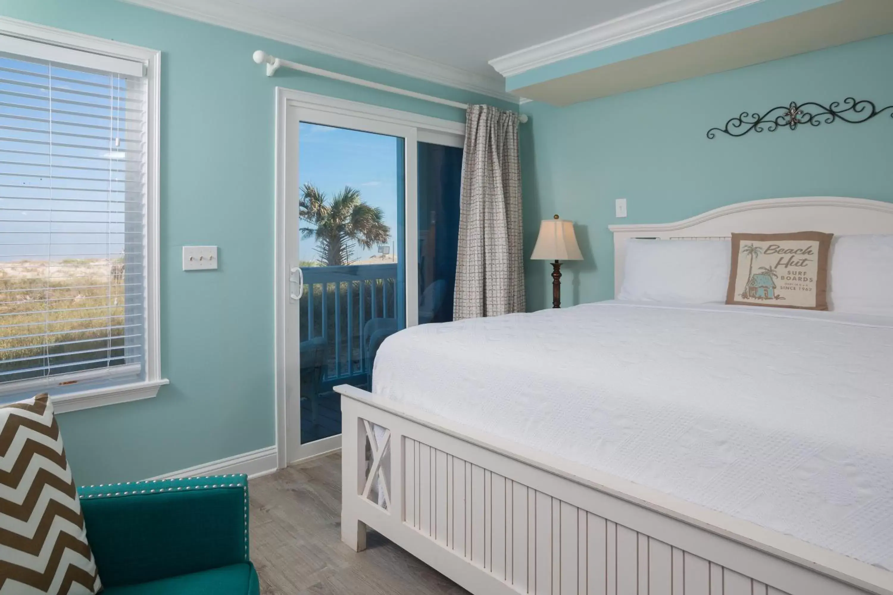 Bed in The Saint Augustine Beach House