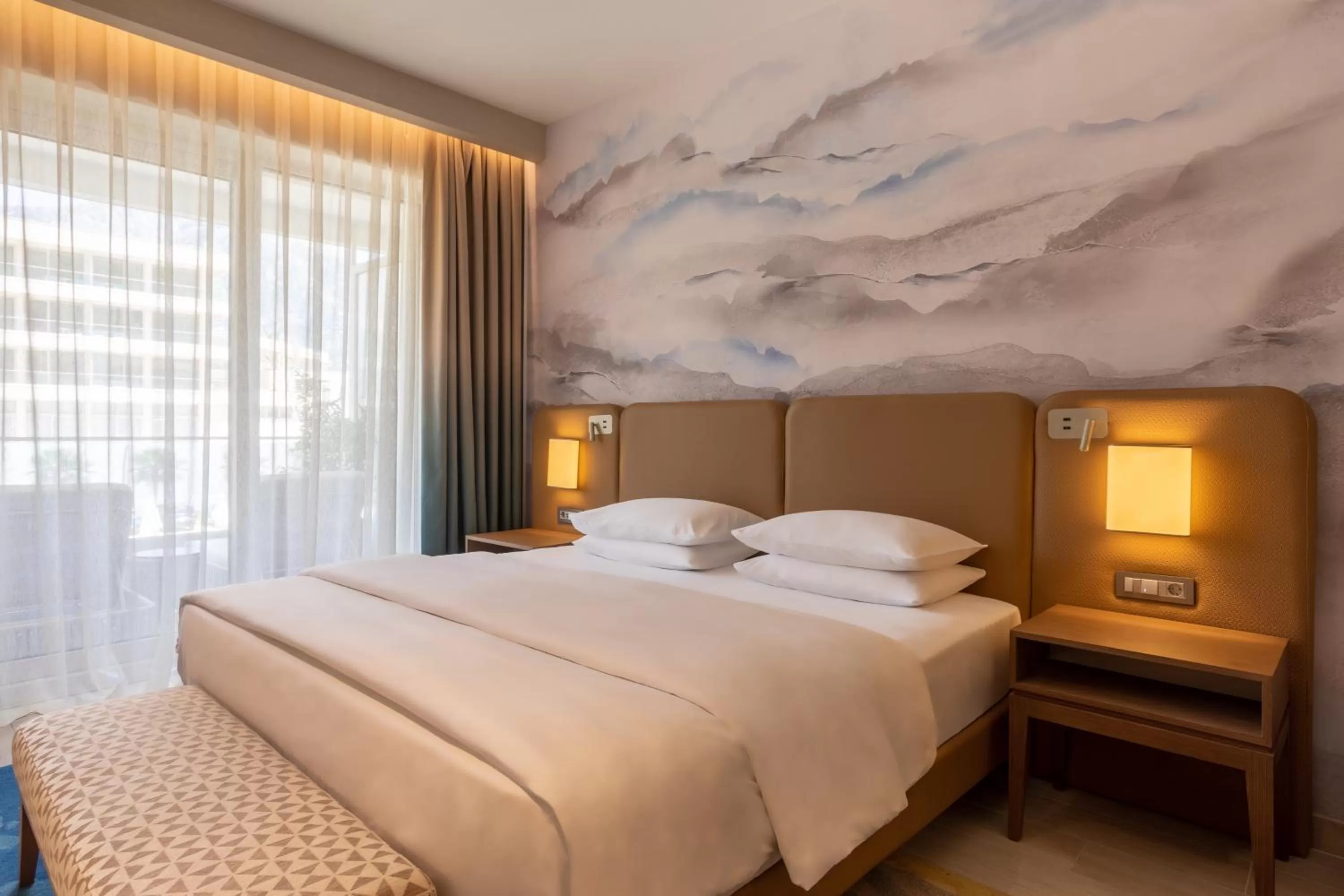 Bed in Hyatt Regency Kotor Bay Resort