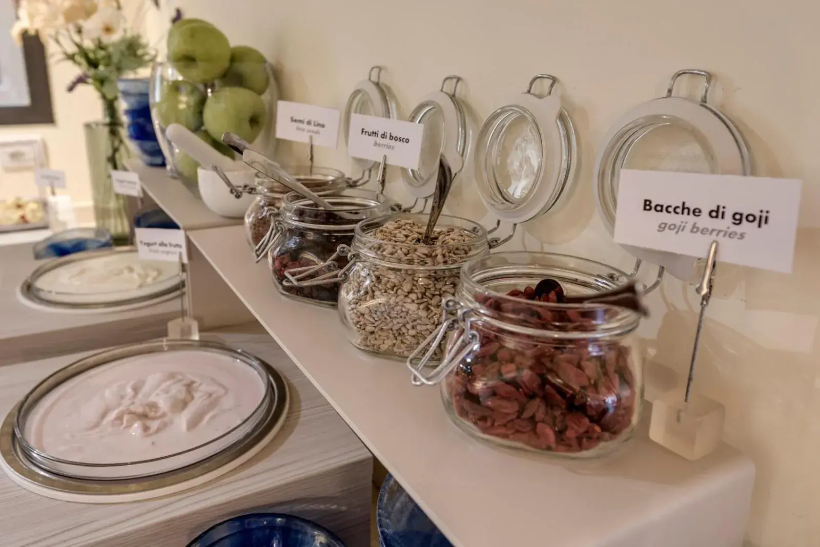 Buffet breakfast in Hotel & Restaurant Casolare Le Terre Rosse Buffet breakfast in Hotel & Restaurant Casolare Le Terre Rosse