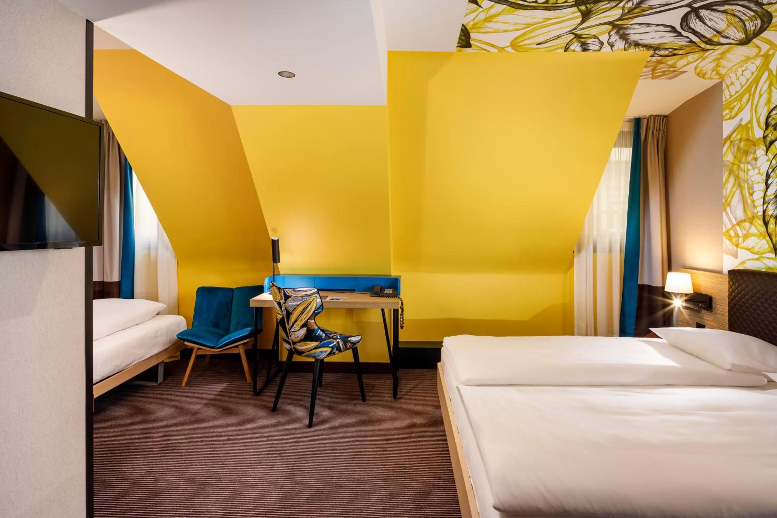 Bedroom, Bed in Swiss Chocolate by Fassbind Zurich