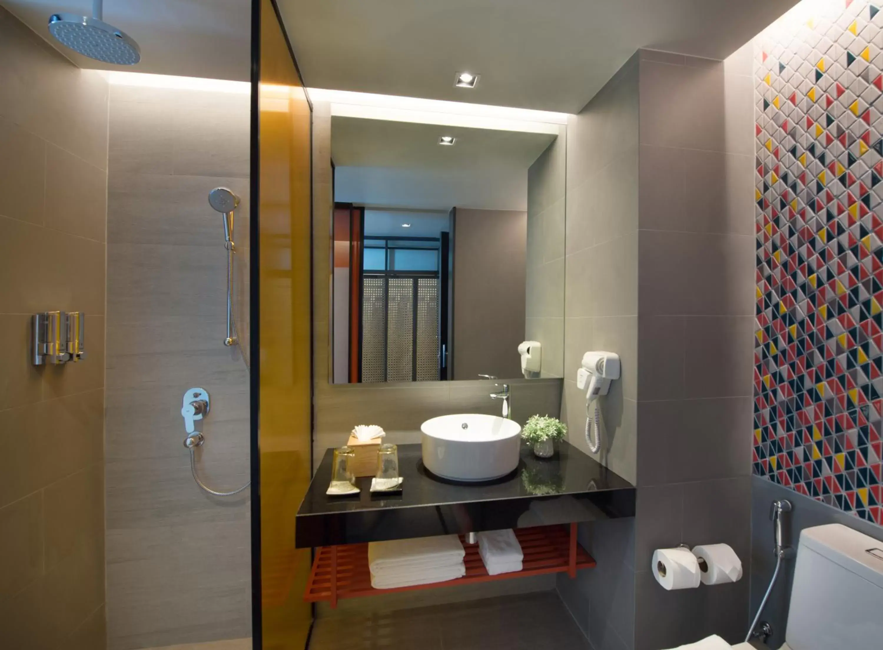 Bathroom in ibis Styles Bangkok Sukhumvit Phra Khanong