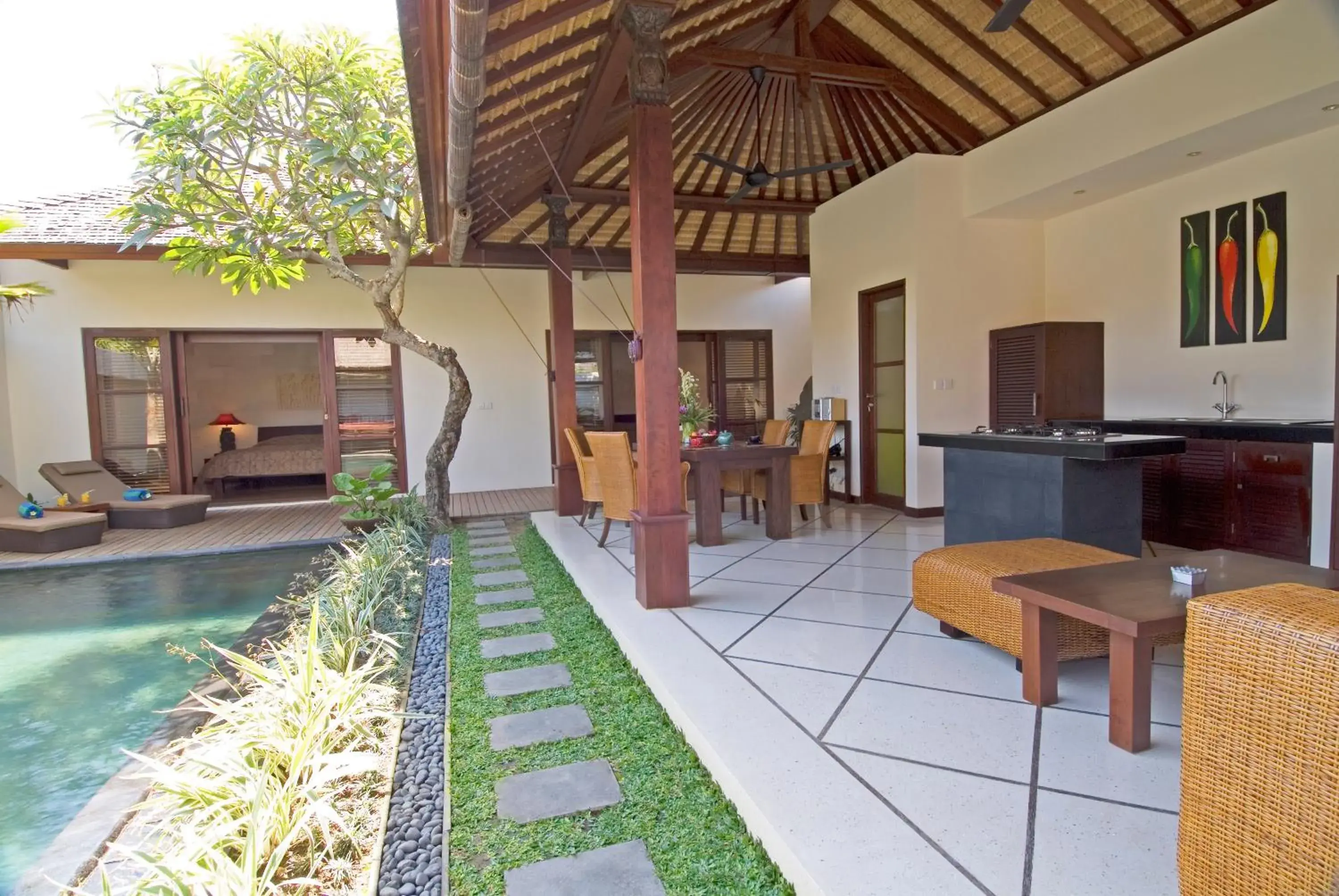 Dining area in Ellora Villas