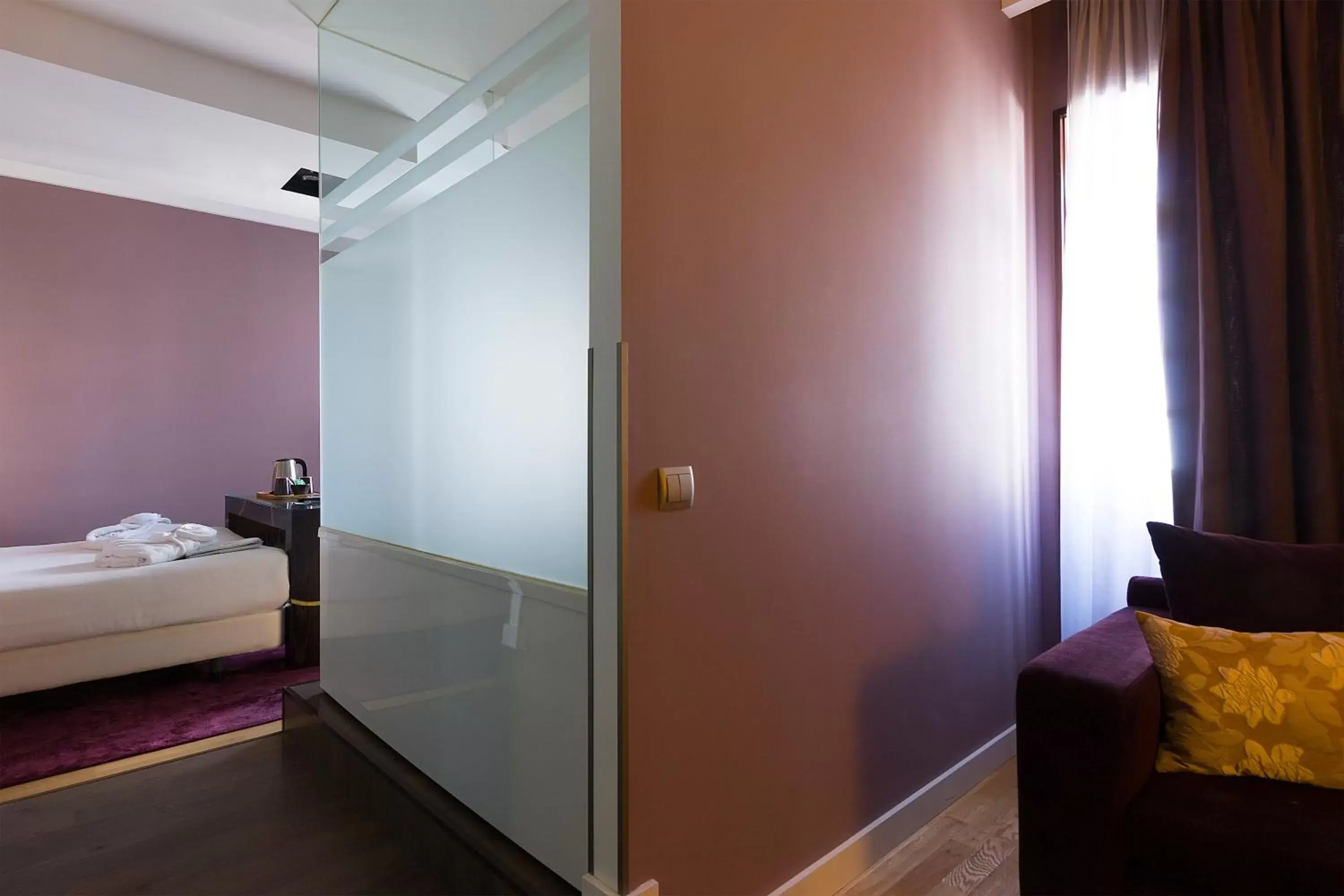 Bathroom, Bed in Hotel Meira Bathroom, Bed in Hotel Meira