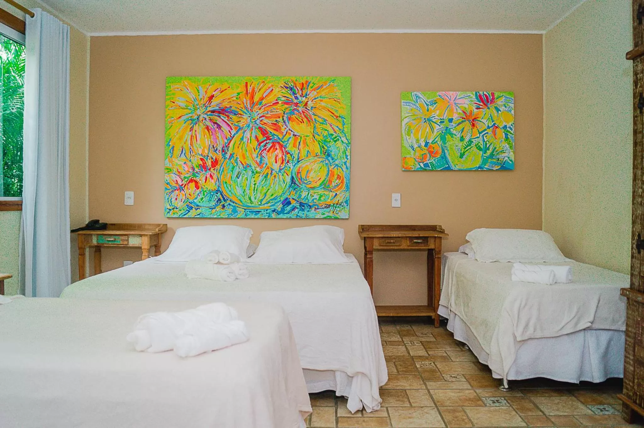 Bed in Pousada La Dolce Vita