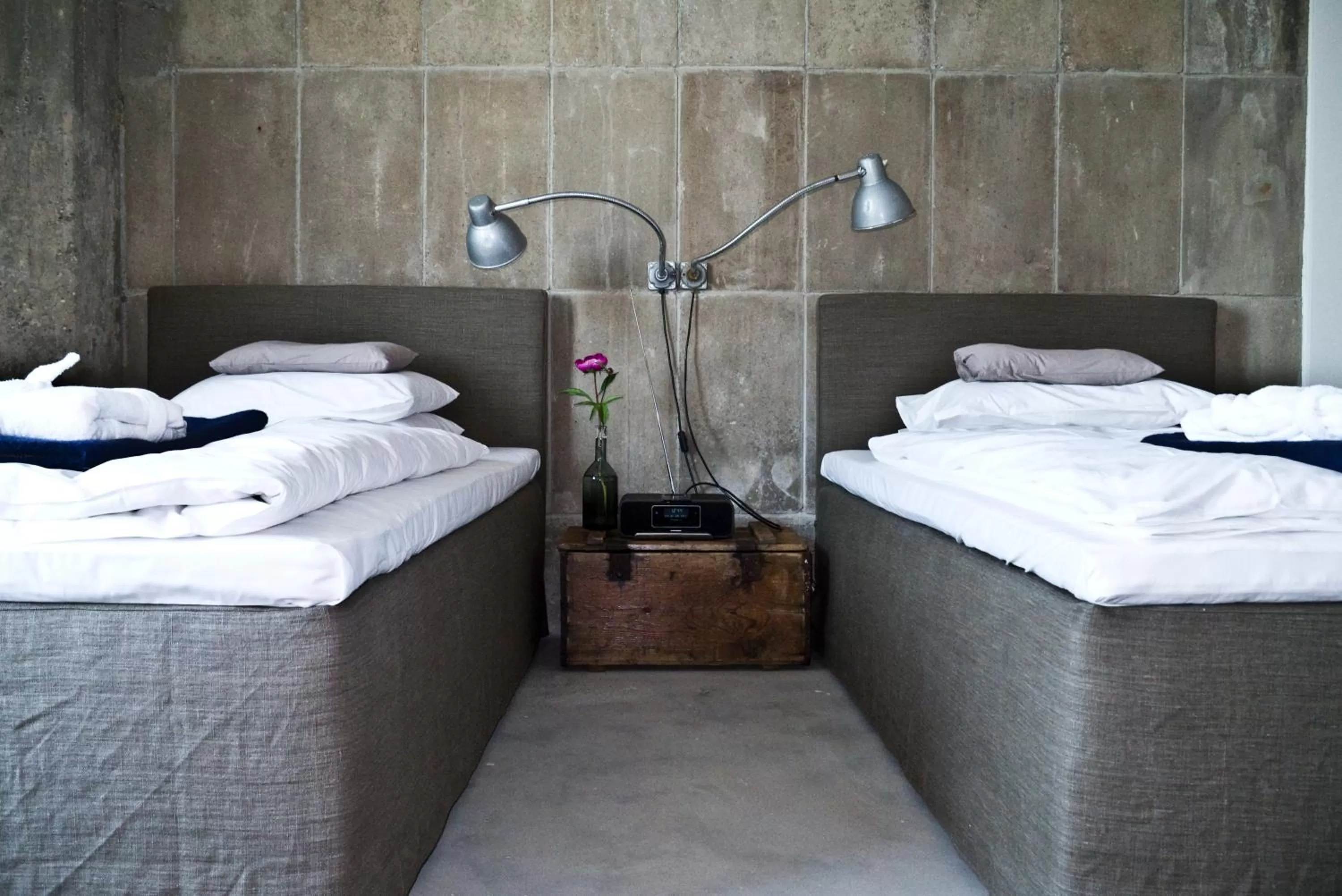 Bed in Speicher7 Hotel