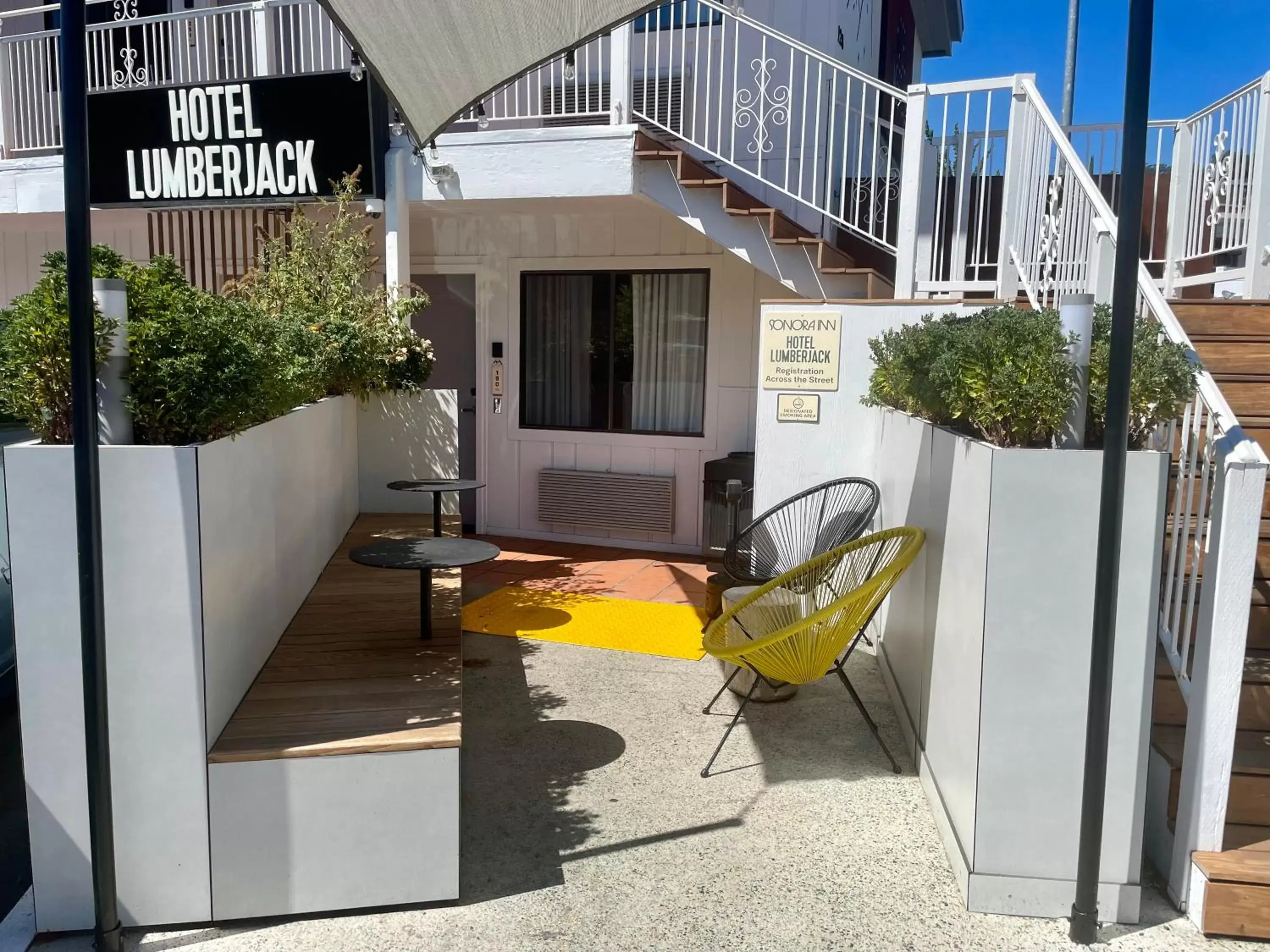 Patio in Hotel Lumberjack