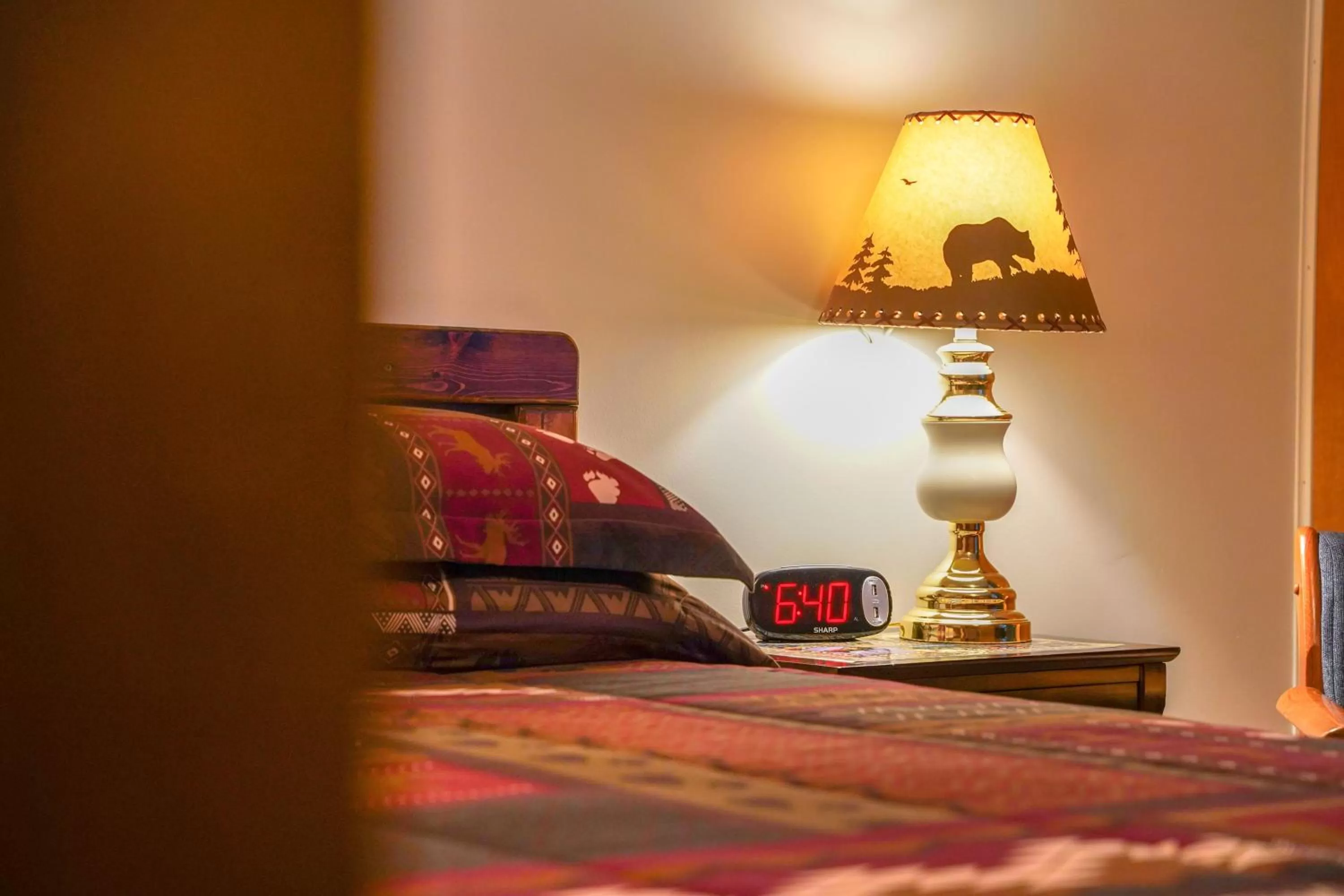 Bed in Talkeetna Inn