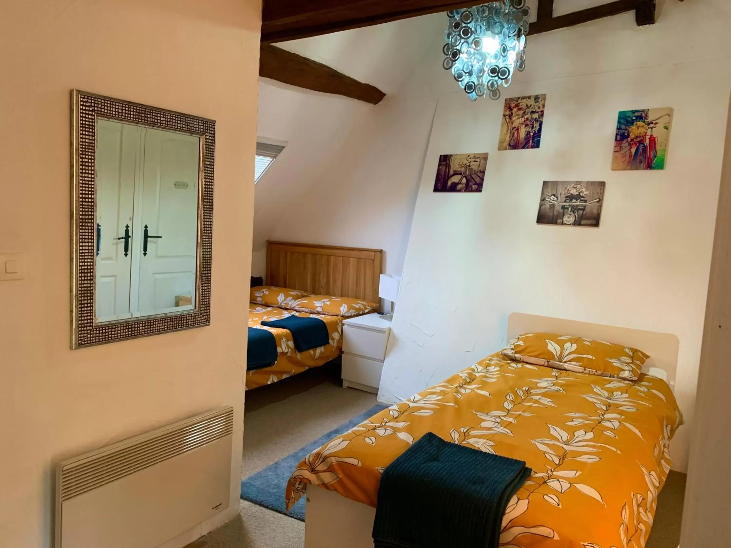 Bedroom, Bed in Le Bas Chesnay Chambres D'Hotes Domfront en Poiraie