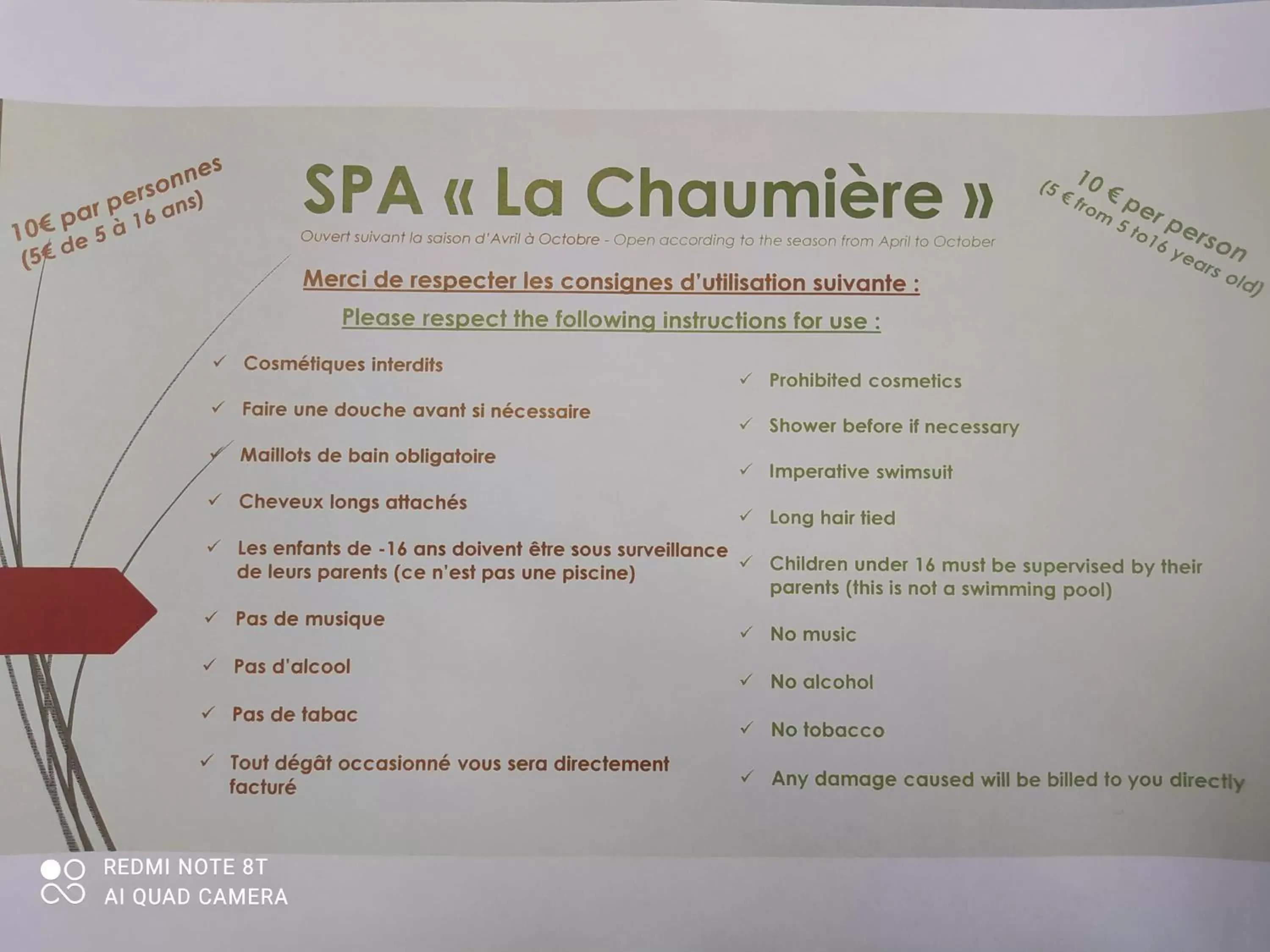 Spa and wellness centre/facilities in La Chaumière